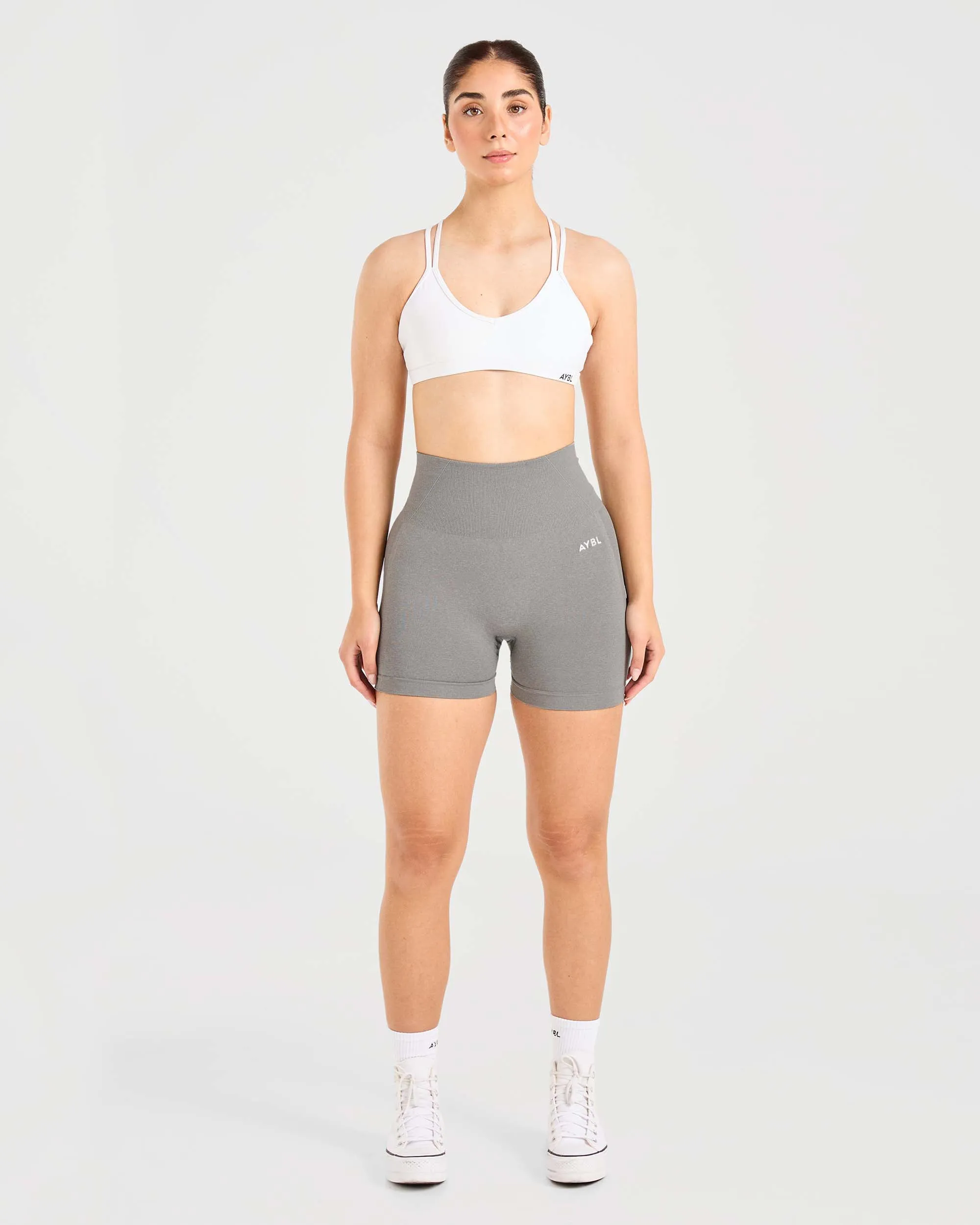 Essential Strappy Sports Bra - White windproof