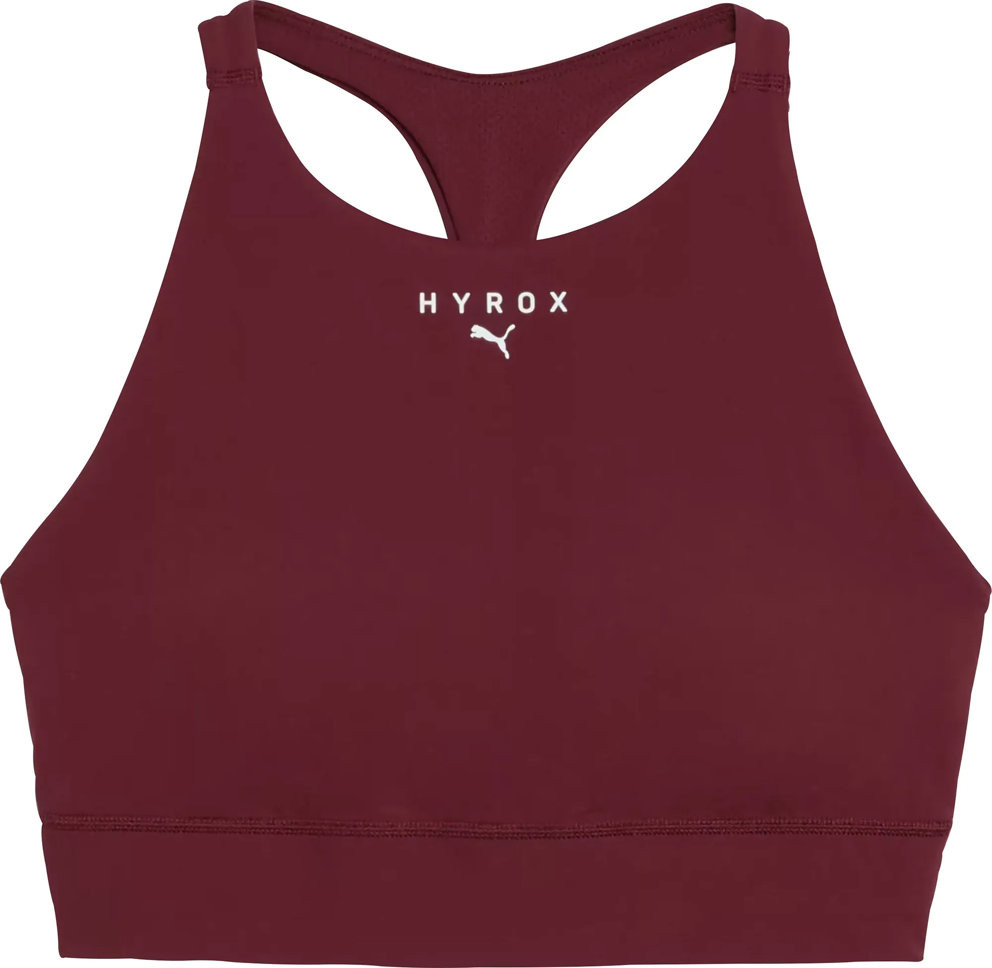 Puma X HYROX Shape Luxe High Neck Womens Sports Bra - Red Mesh