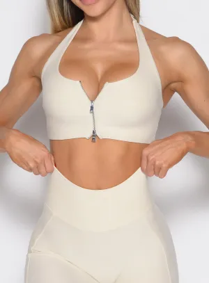 Power Zip Tank Bra Durable Reinforced Edges Cap-sleeved