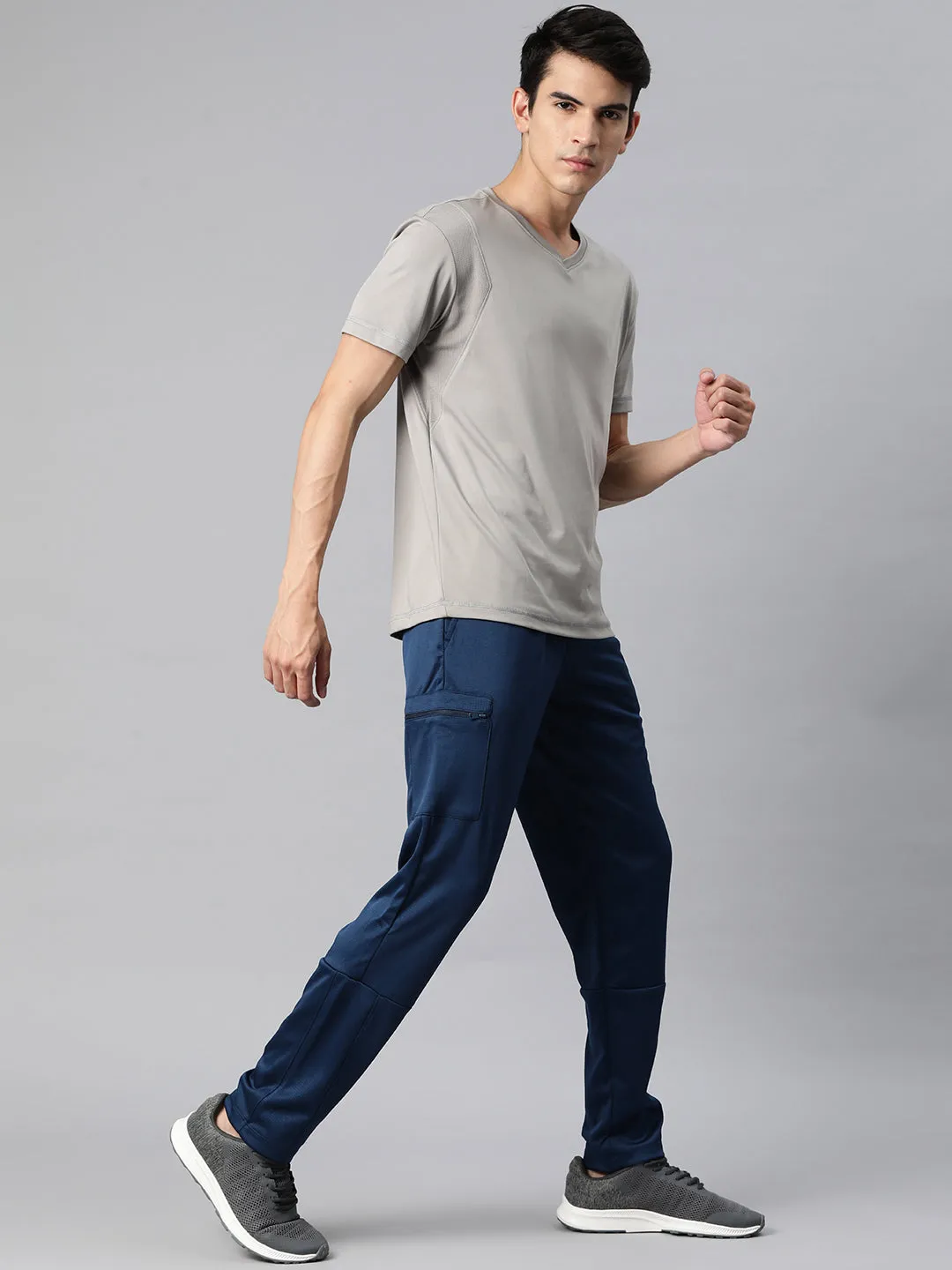 Alcis Men Solid Slim Fit Track Pant Reflective Trim Options