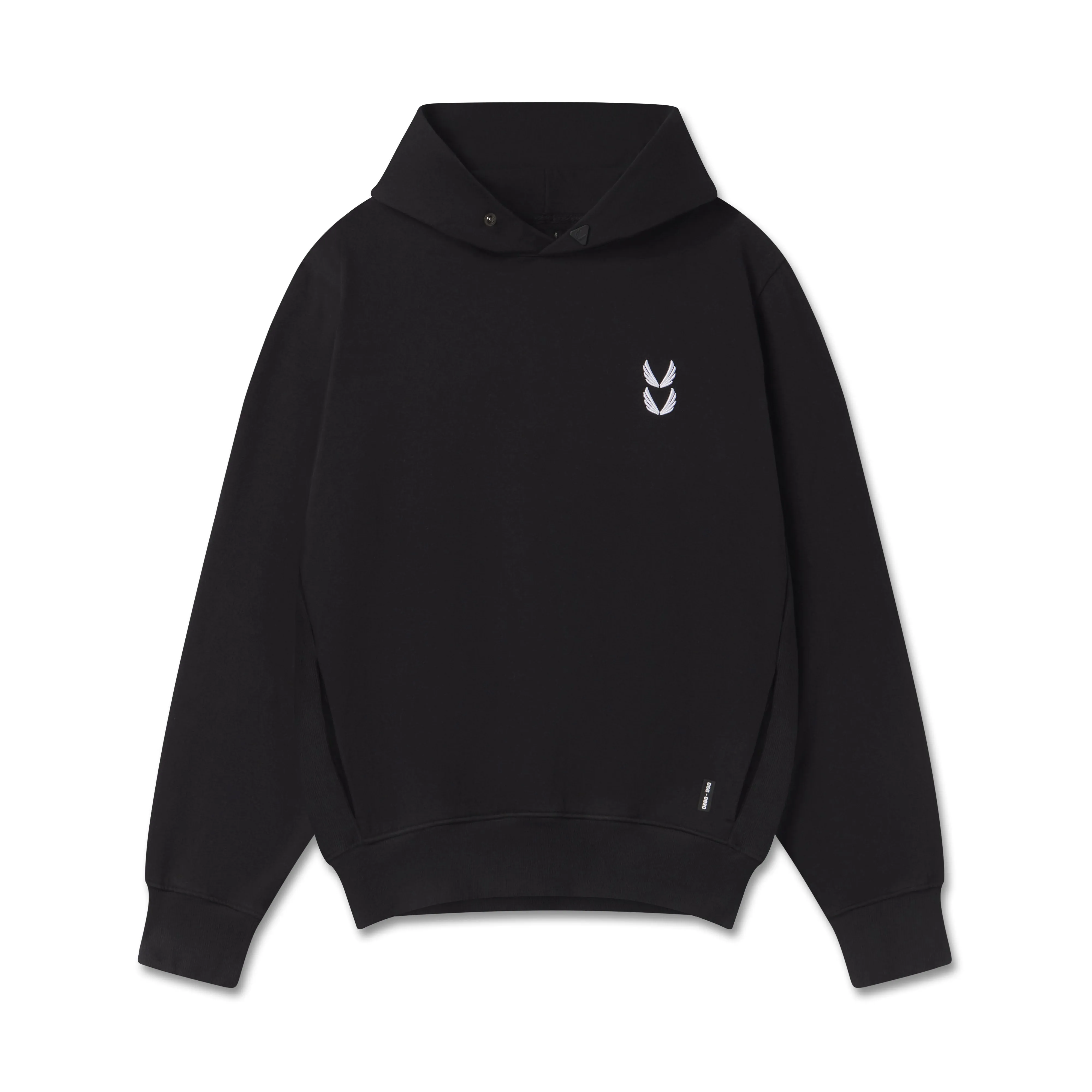 0920. Tech Essential? Distressed Hoodie - Black Lifestyle Energy DIY wear