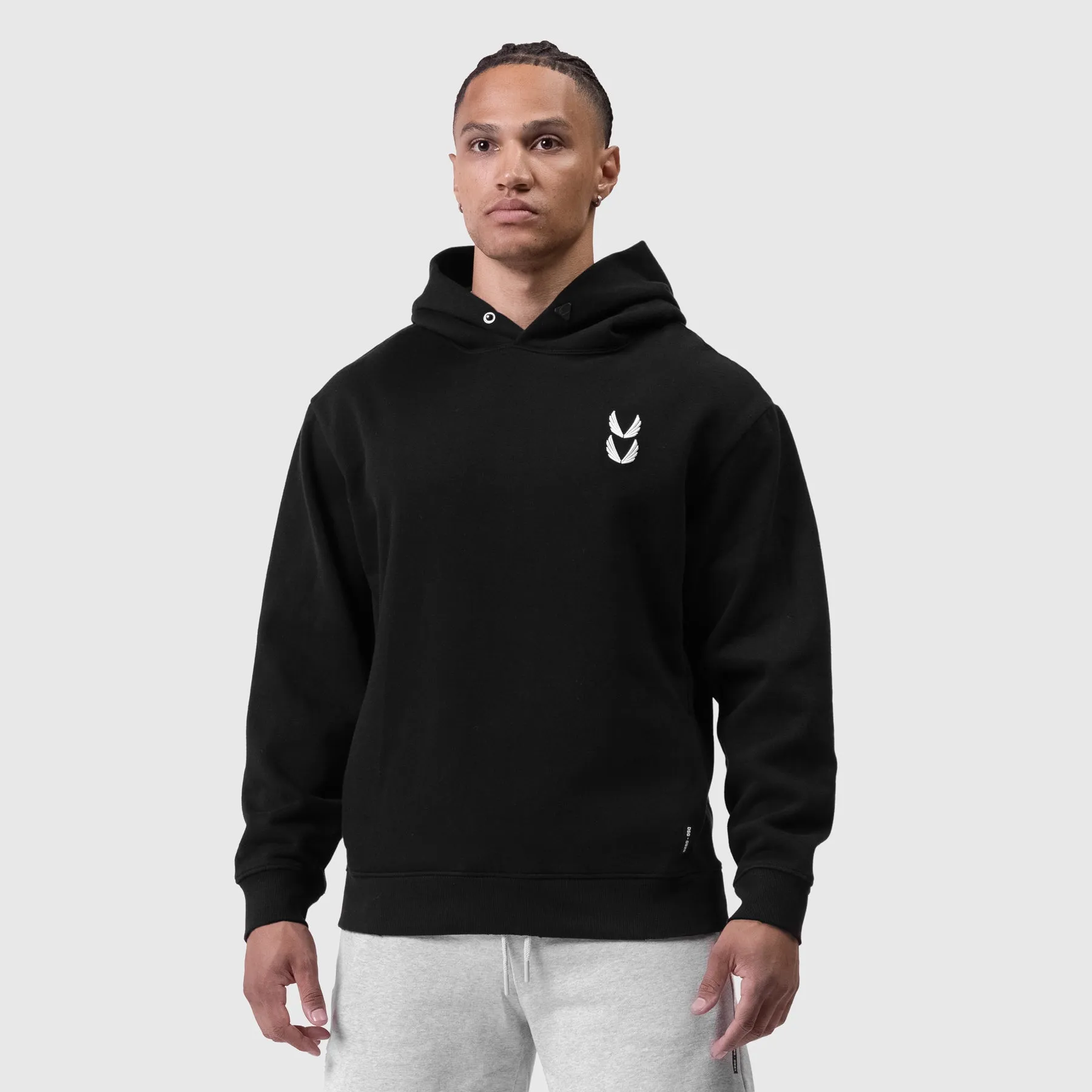Street Scene Style Youthful Vibe 0920. Tech Essential? Distressed Hoodie - Black