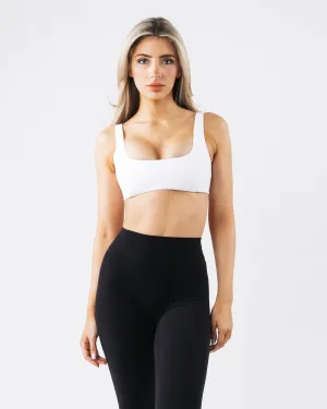 Olivia Sculpt Bra - White Cross Back Closure Smooth Closure