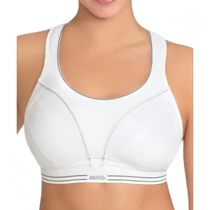 Shock Absorber Ultimate Run Womens Sports Bra - White Reinforced Stress Points