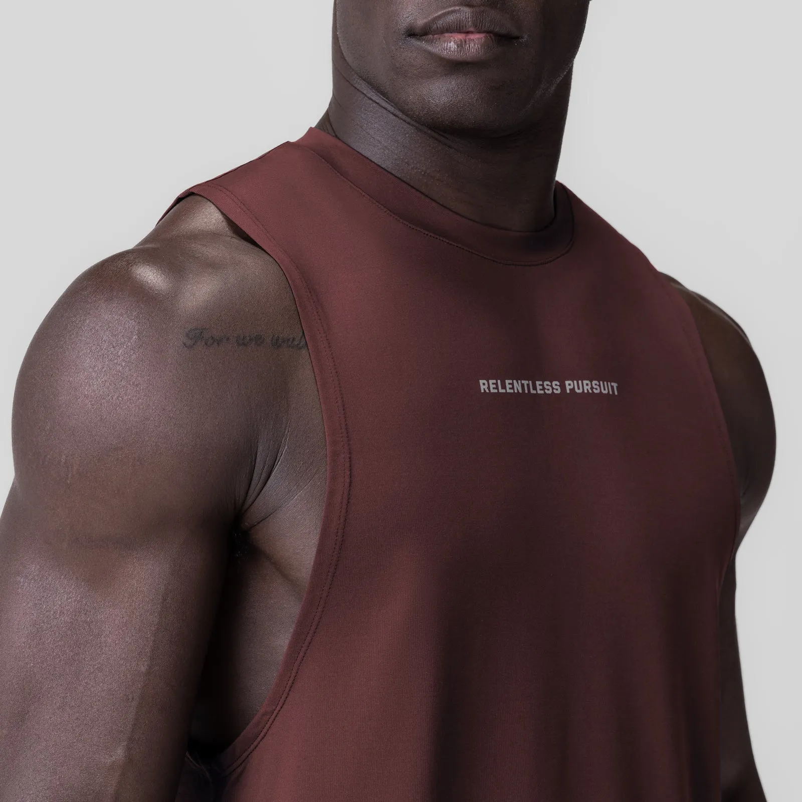 0837. 3D-Lite? 2.0 Lycra? Muscle Tank - Crimson "RP" Fire - control - integrated