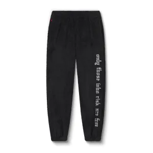 0692. Sherpa Recovery Sweats - Black/White No Gap Waistband