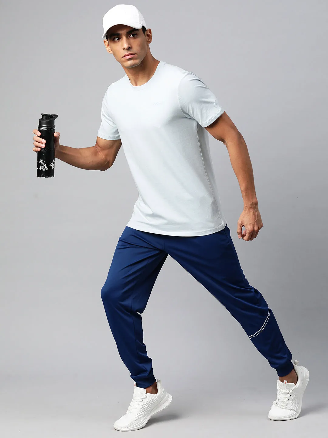Alcis Men Solid Stretchex Slim Fit T-shirt SoftTouch Texture