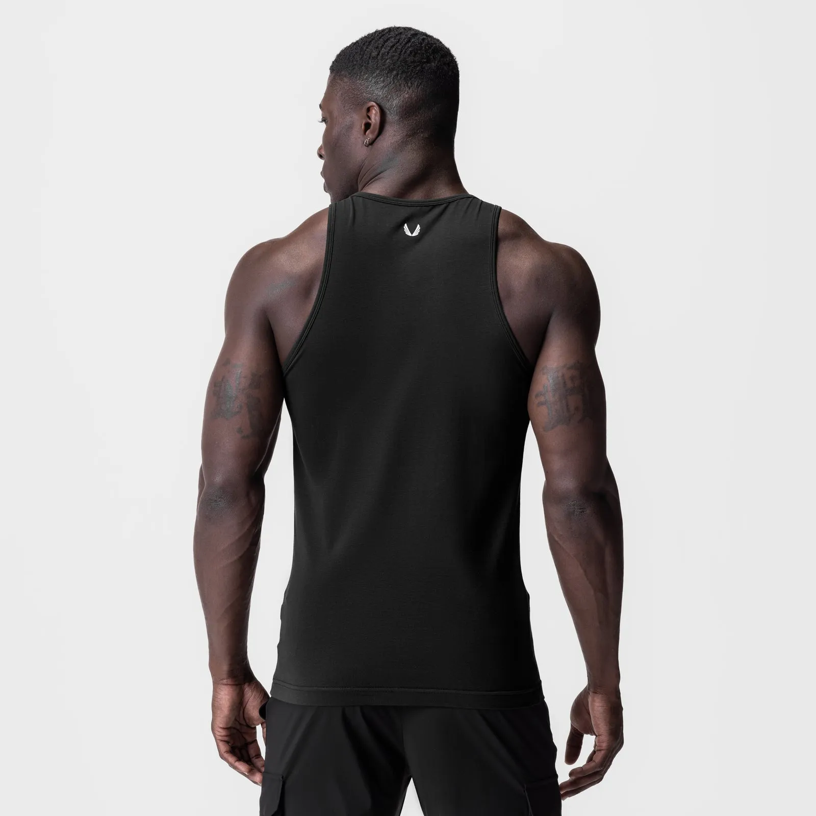 0924. Supima? Essential Slim Tank - Black environmental - protection test passed