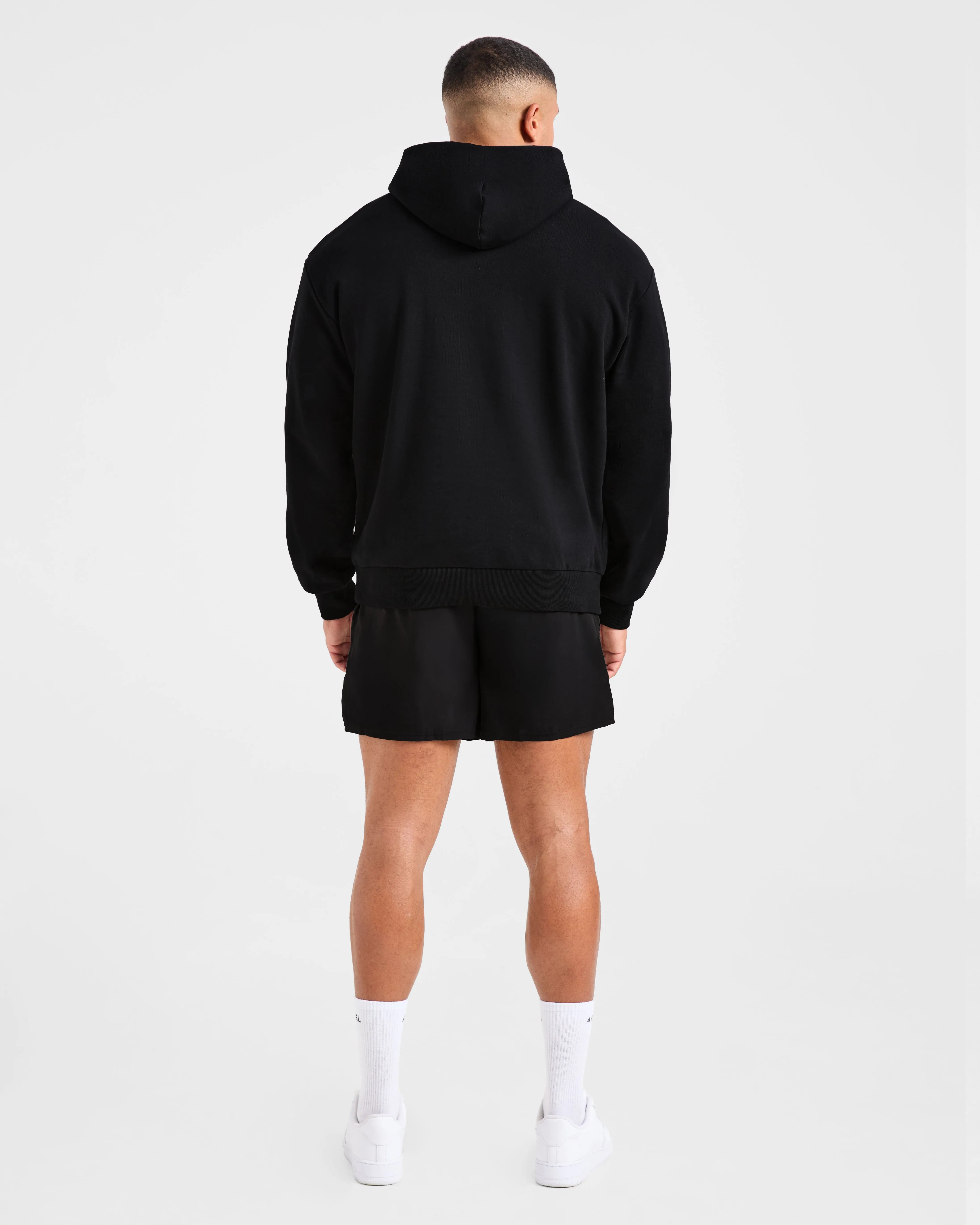 Water-resistant Craft Oversized Hoodie - Black
