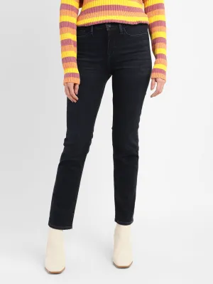 Women's 312 Blue Straight Fit Mid Rise Jeans Relaxed Aesthetic