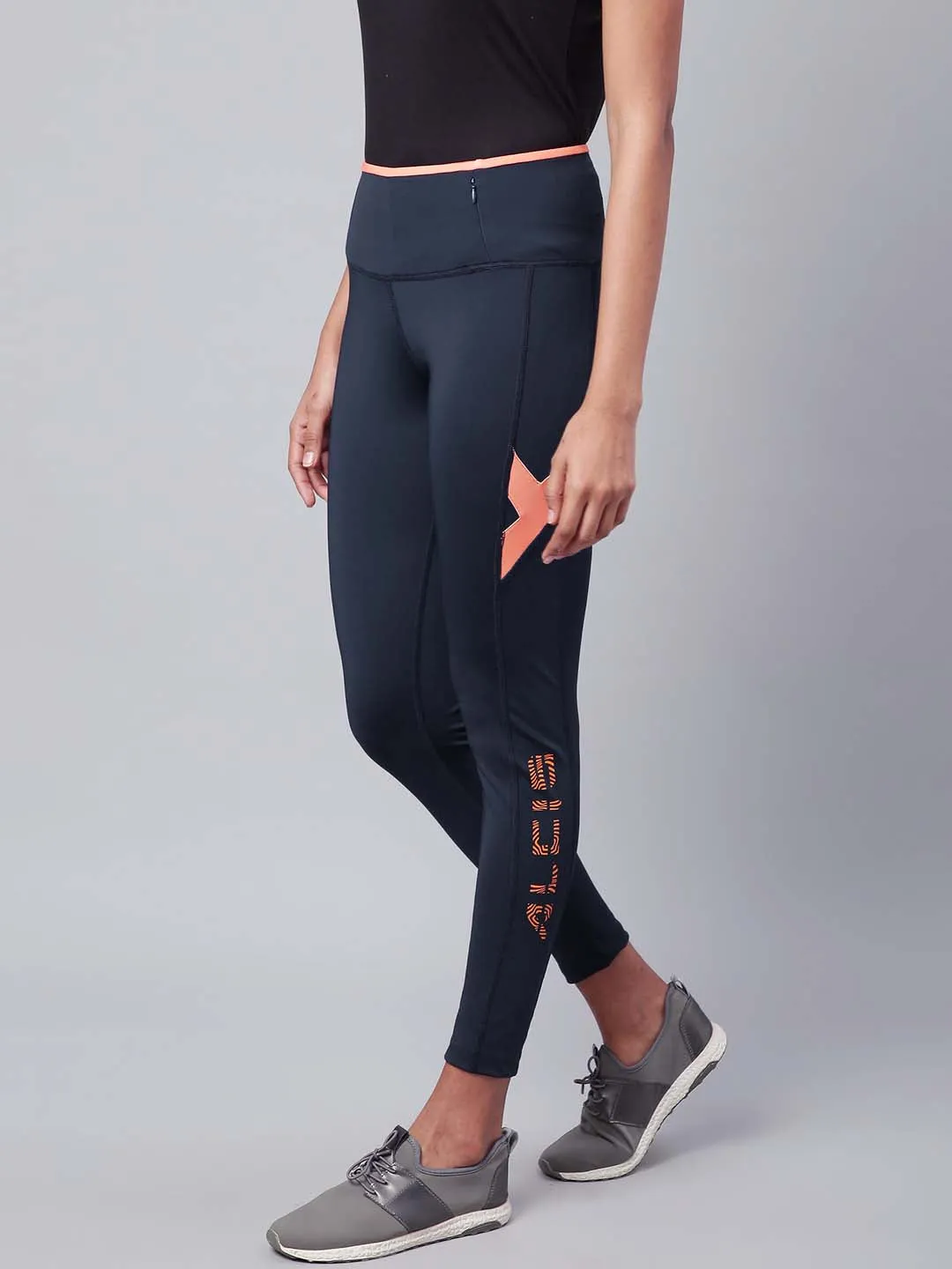 Camping Gear For Adults Long Wearing Alcis Women Navy Blue Drytech  Solid Cropped Training Tights