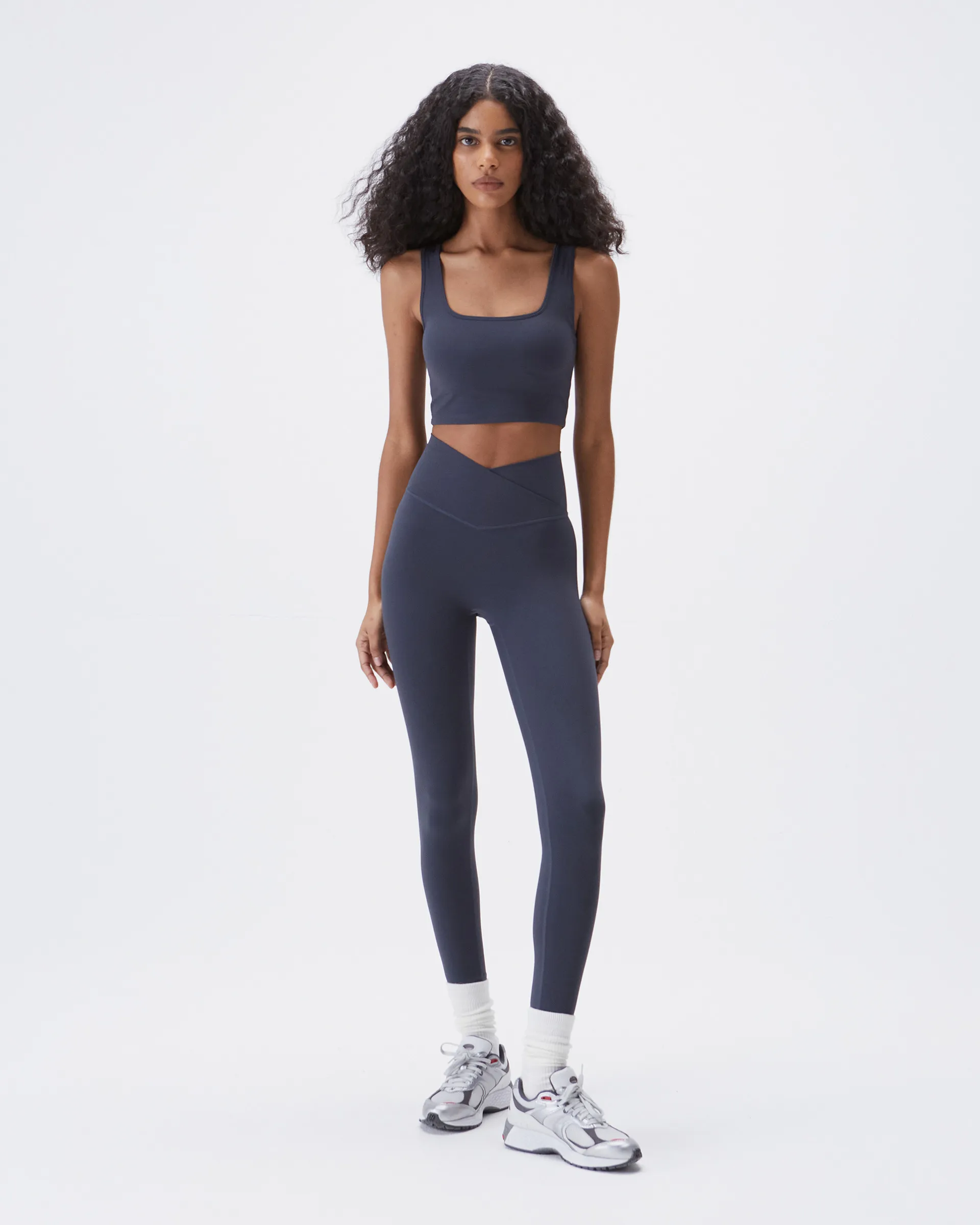 School Sports Plus Size Ultimate Wrap Over Leggings - Midnight Blue