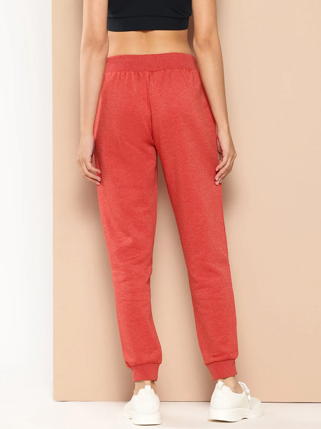 Simple Utility Alcis Women Red Slim Fit Solid Joggers