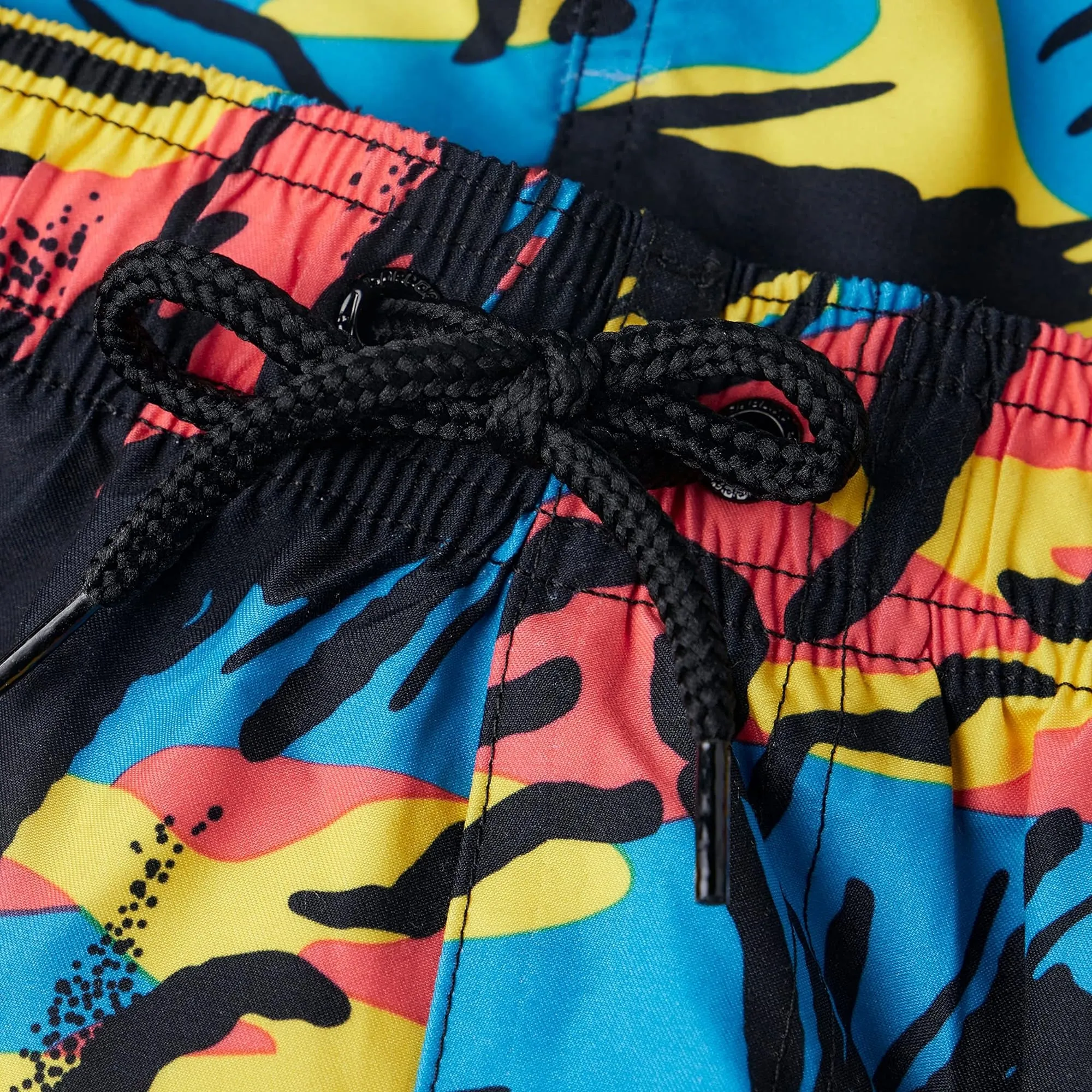 Speedo Printed Leisure 16 Inch Mens Swim Shorts - Black Flexible Boning Design