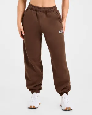 Slimming Effect Varsity 2.0 Oversized Joggers - Brown Trendy workout clothes