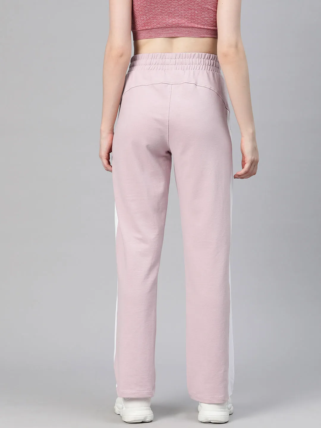 Snag Resistant Fabric No Gap Waistband Alcis Women Solid Regular-Fit Track Pants