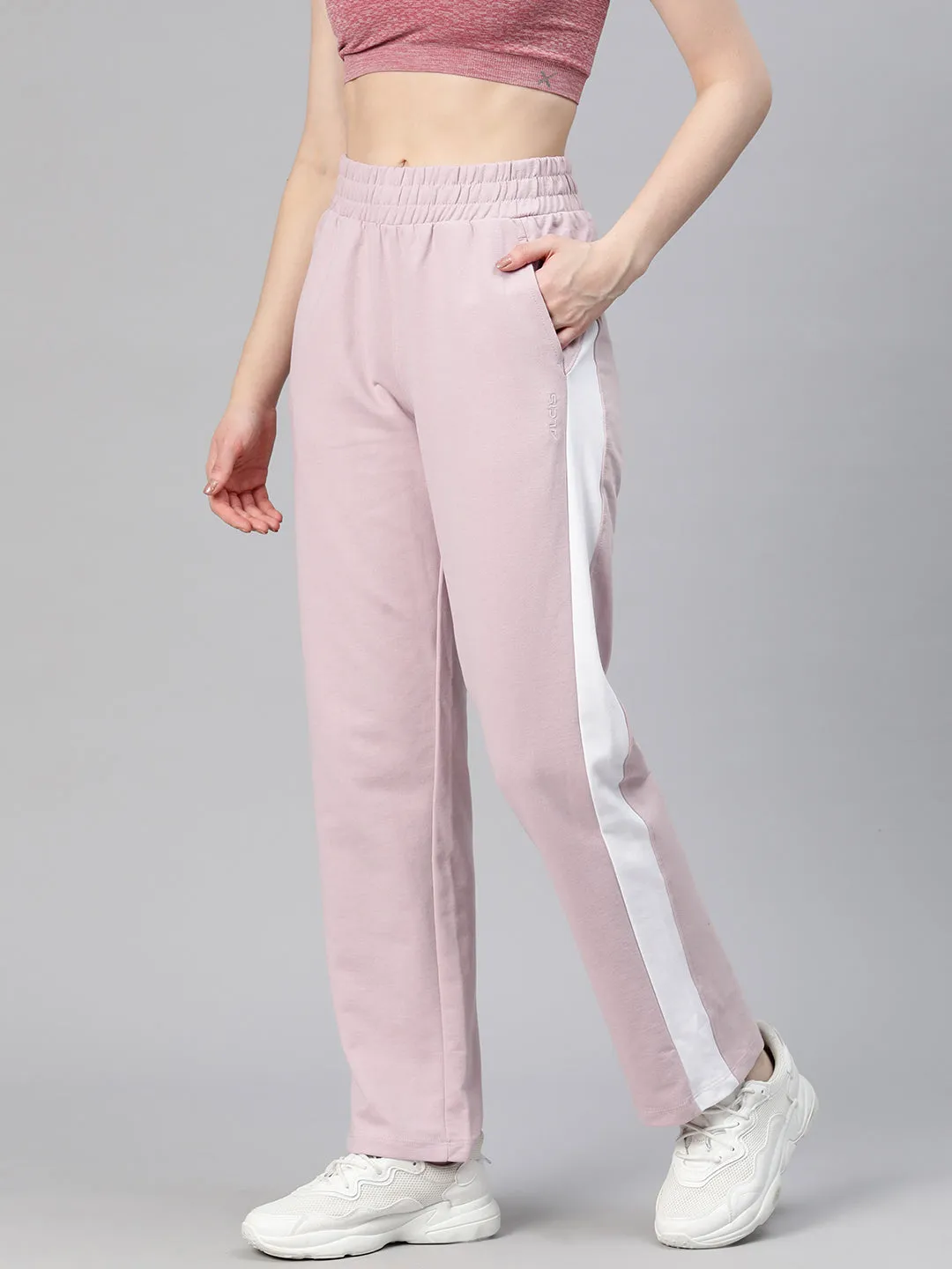 Multi Pocket System Alcis Women Solid Regular-Fit Track Pants