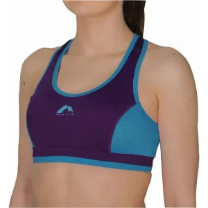 More Mile Prime Womens Running Crop Top - Purple Racerback seams