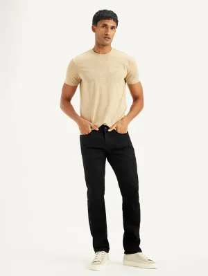 Effortless casual Men's 511 Black Slim Fit Mid Rise Jeans