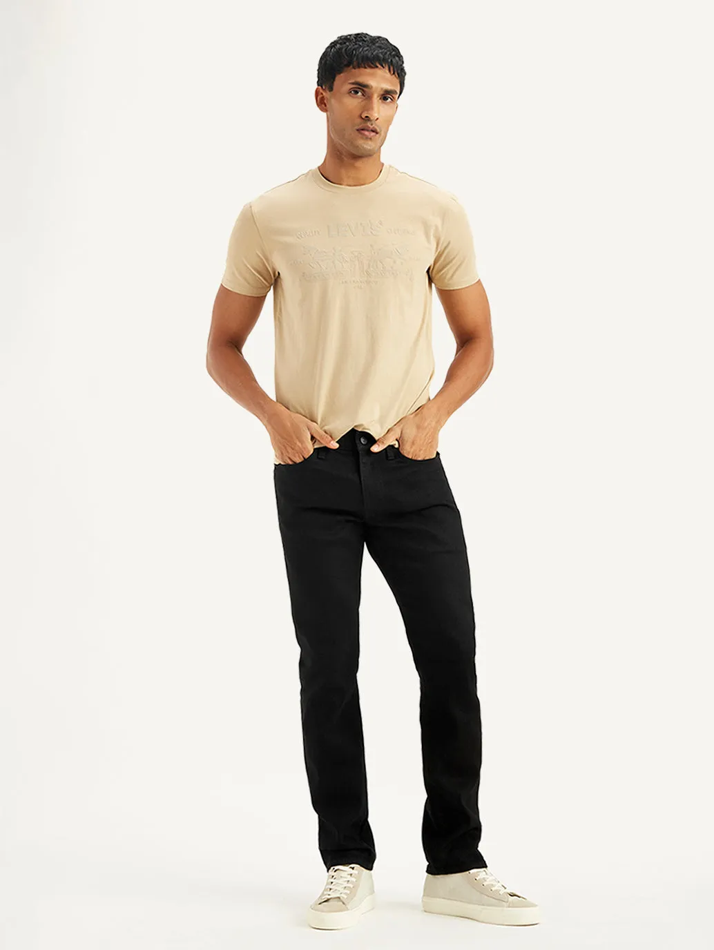 Effortless casual Men's 511 Black Slim Fit Mid Rise Jeans
