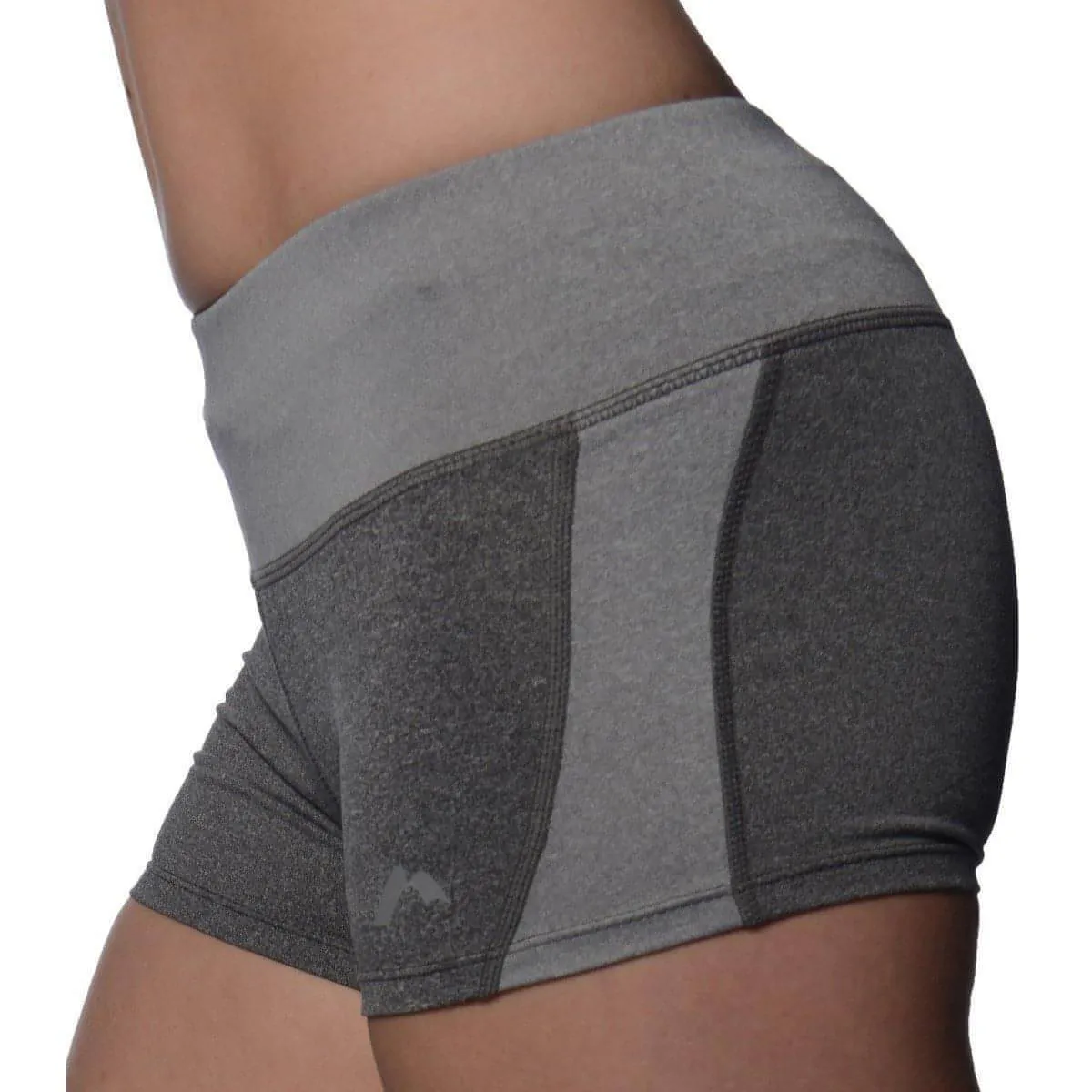 More Mile Marl Womens Training Shorts - Grey Multi Directional Flex