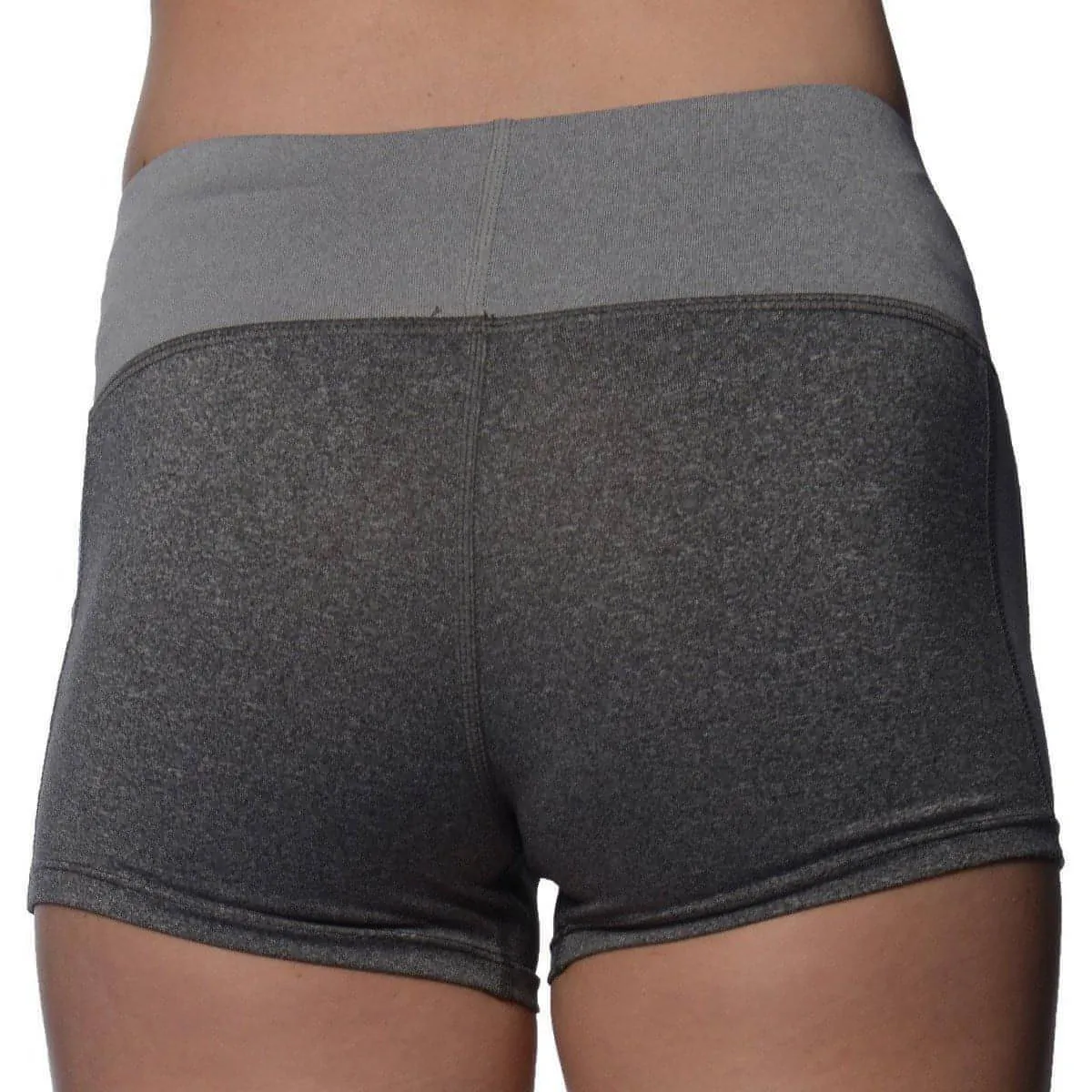 More Mile Marl Womens Training Shorts - Grey Handmade Travel Comfort