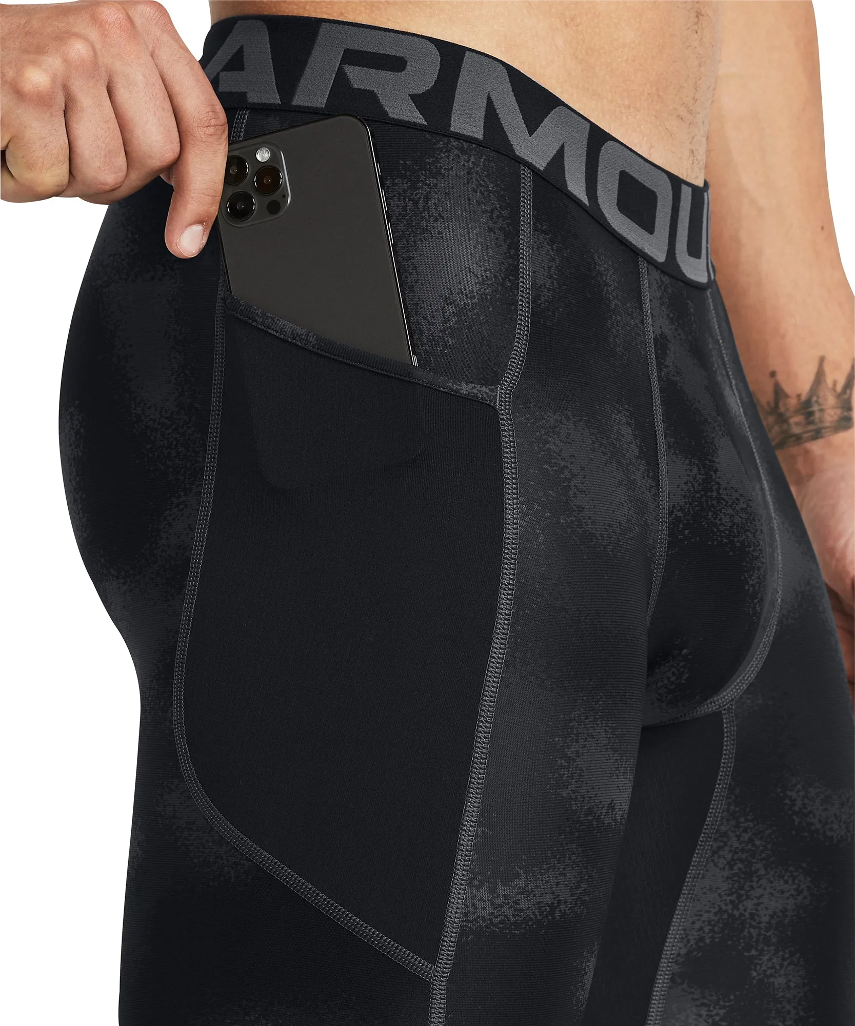 Under Armour HeatGear Long Mens Compression Short Tights - Black dancewear