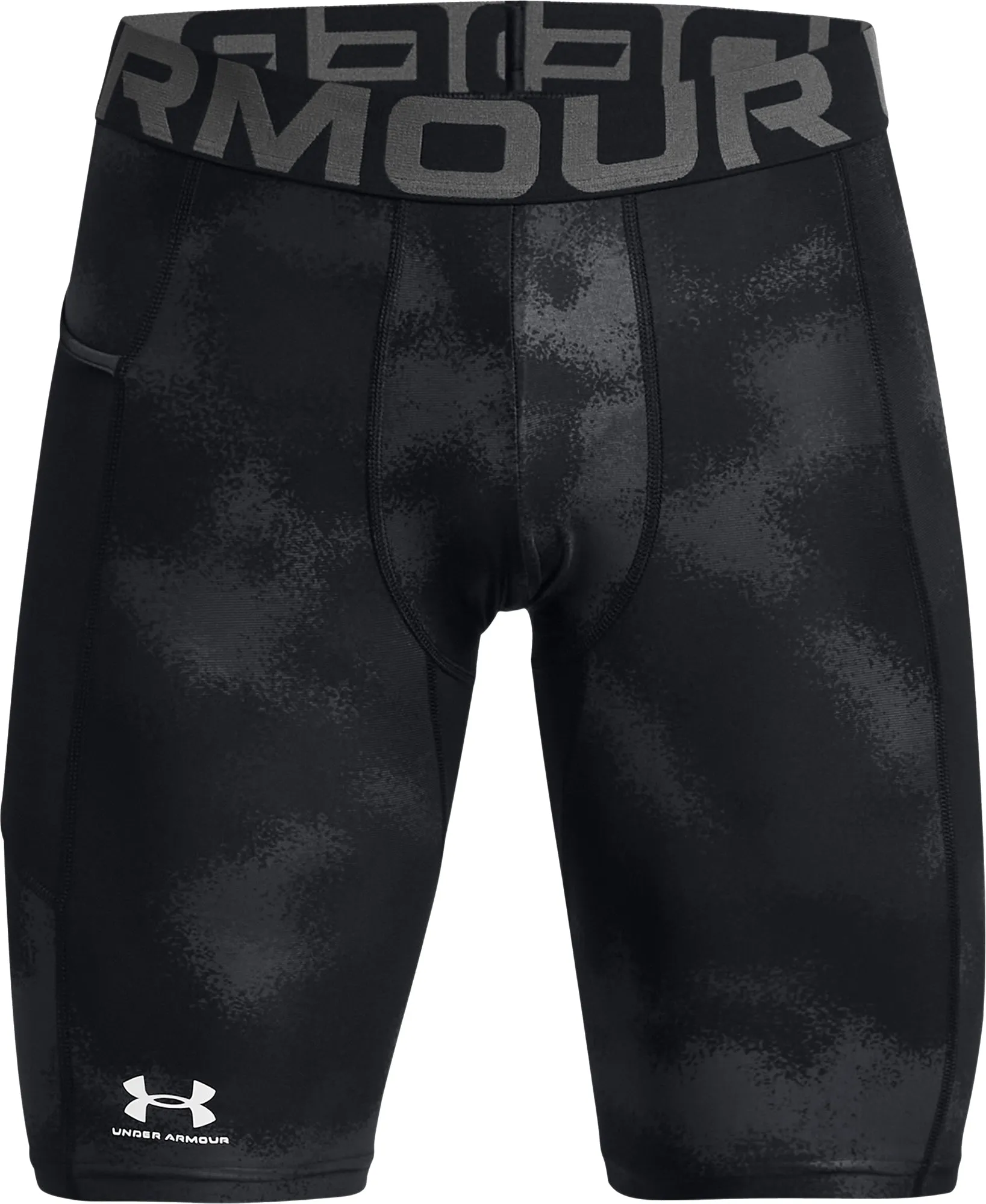Under Armour HeatGear Long Mens Compression Short Tights - Black Comfortable Waistband Quick Release Buckle