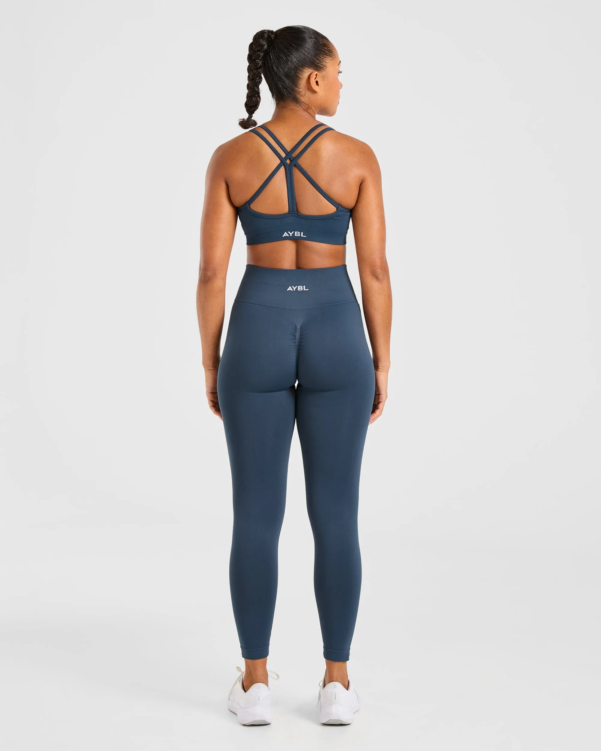 Power Seamless Sports Bra - Ocean Teal Lycra fabric Team sports