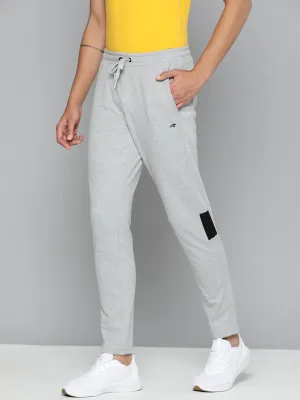 Alcis Men Grey Solid Drytech  Slim-Fit Track Pants Flex Fit Durable Waistband