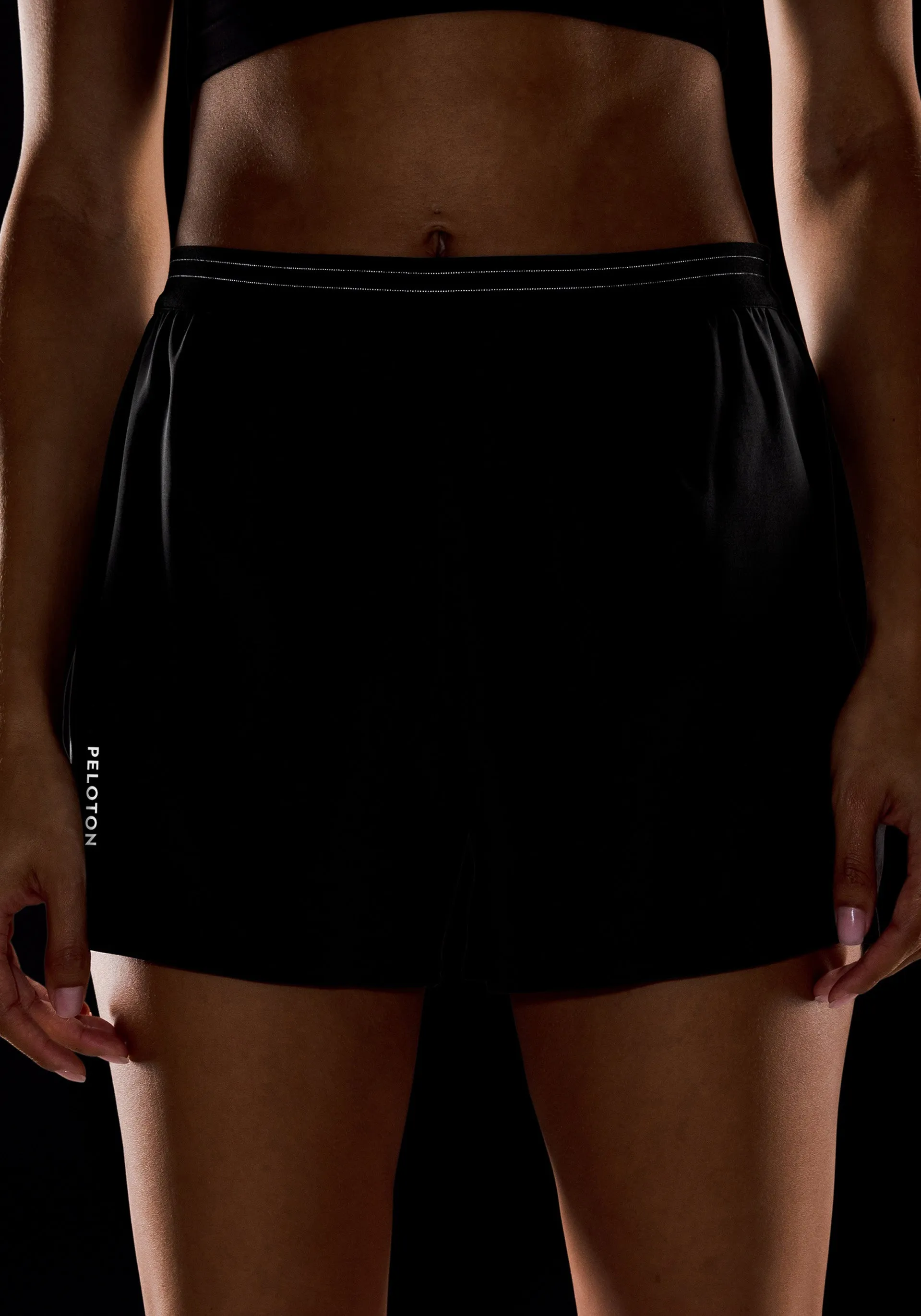 Split-Hem High-Rise Running Short 3" silk blend