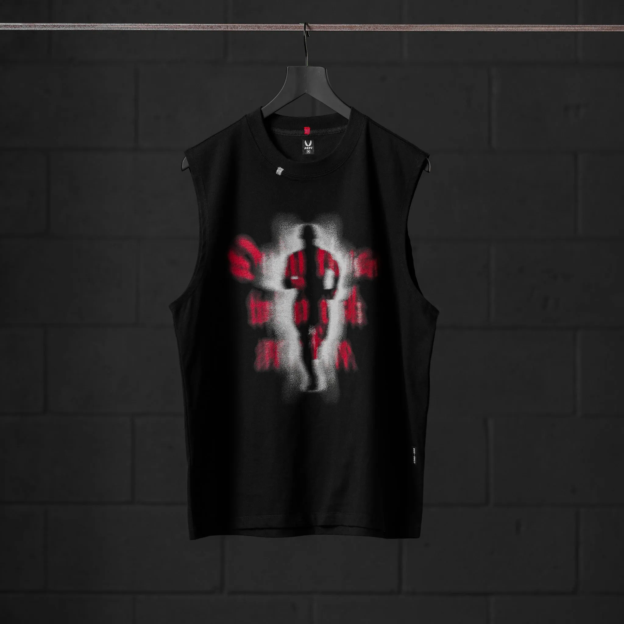 0807. Tech Essential? Relaxed Cutoff - Black "Ghost Runner" wrinkle free
