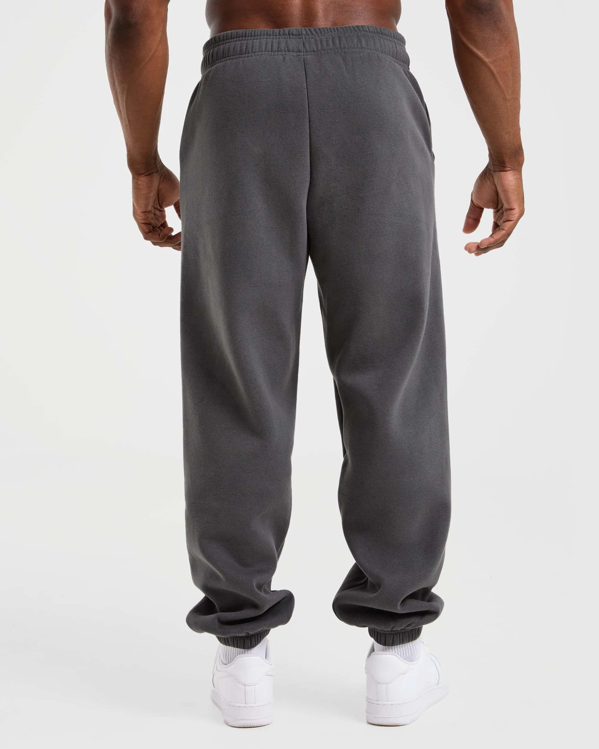 Solid shade Polished Look Academy Oversized Joggers - Charcoal