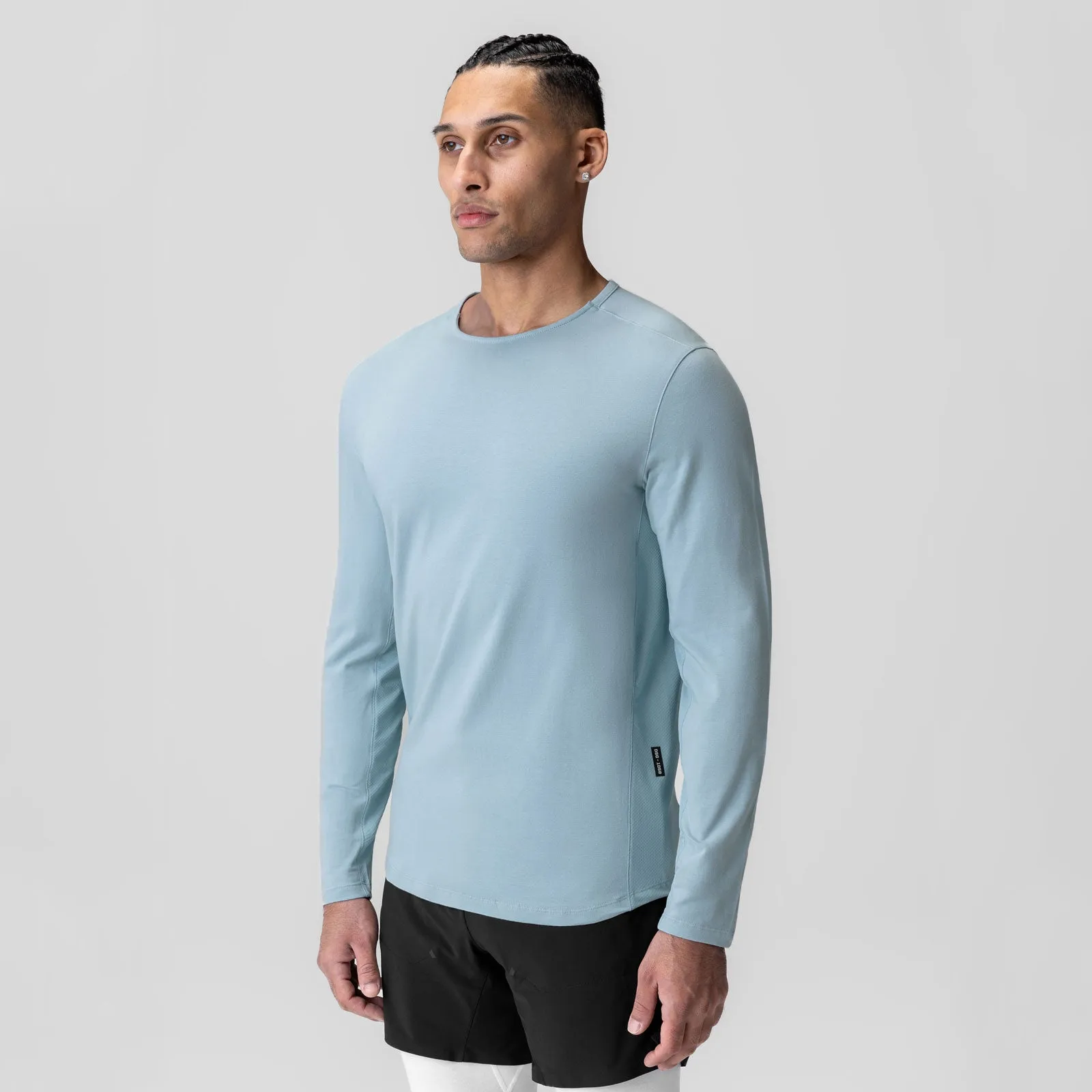1058. Creora? Cotton Modal Long Sleeve - Light Sky Nurse