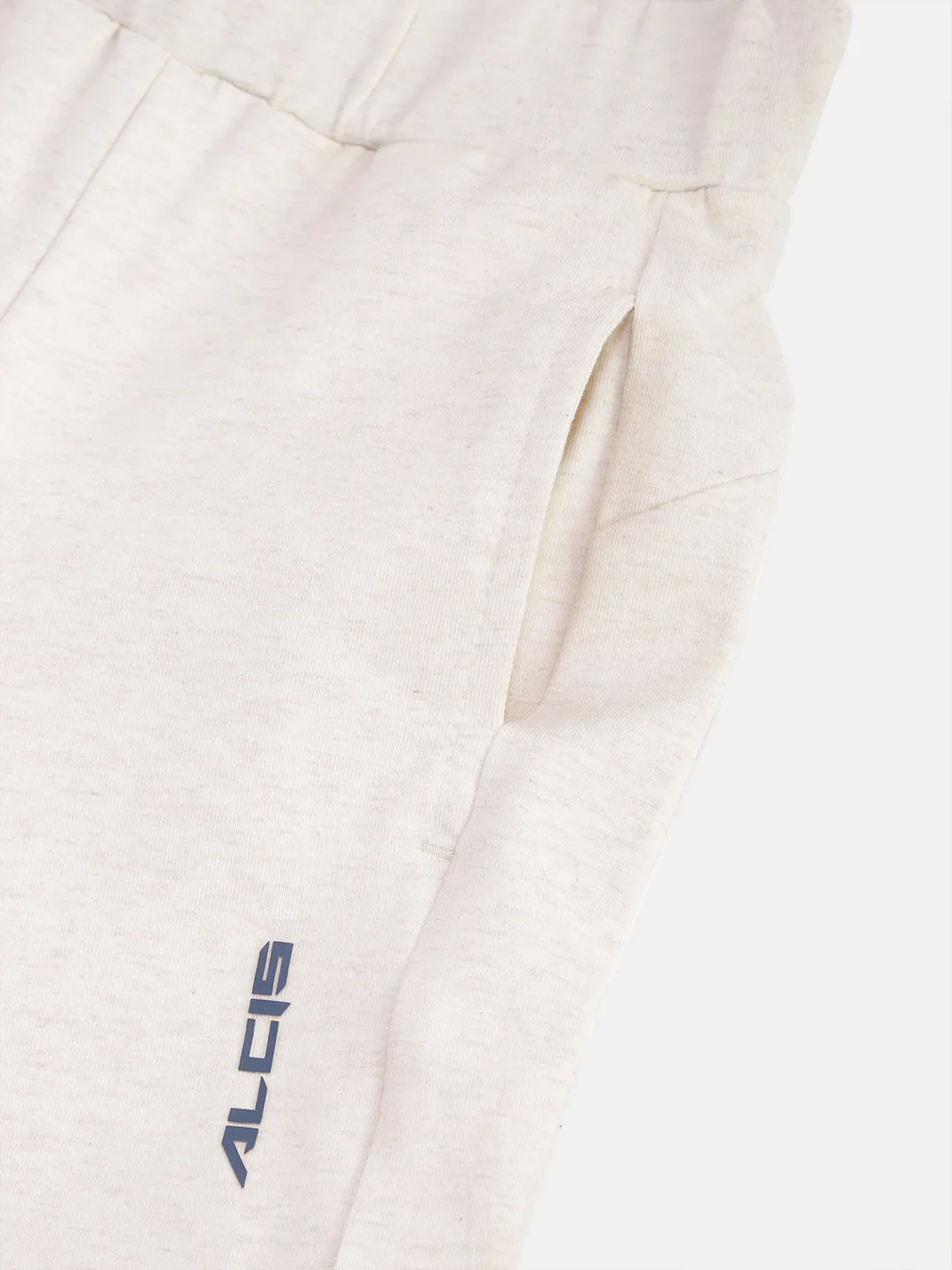 Alcis Girls Solid Grey Melange Joggers Quick Dry Tech