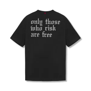 0797. Tech Essential? Relaxed Tee - Black/White "OTWR" AntiStaticFinish