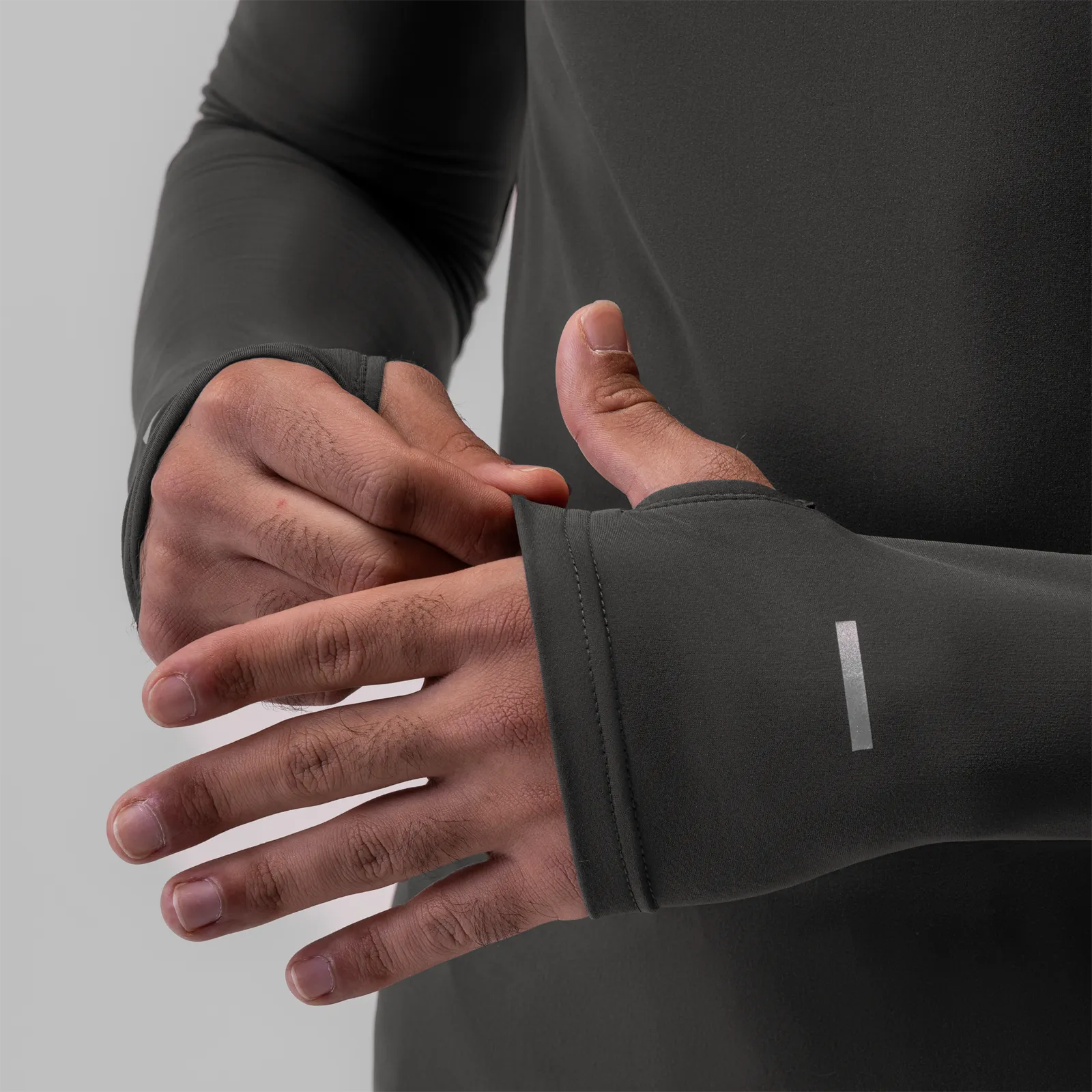 Boat Neck night 0906. Thermal Training Quarter Zip - Space Grey "Cyber"