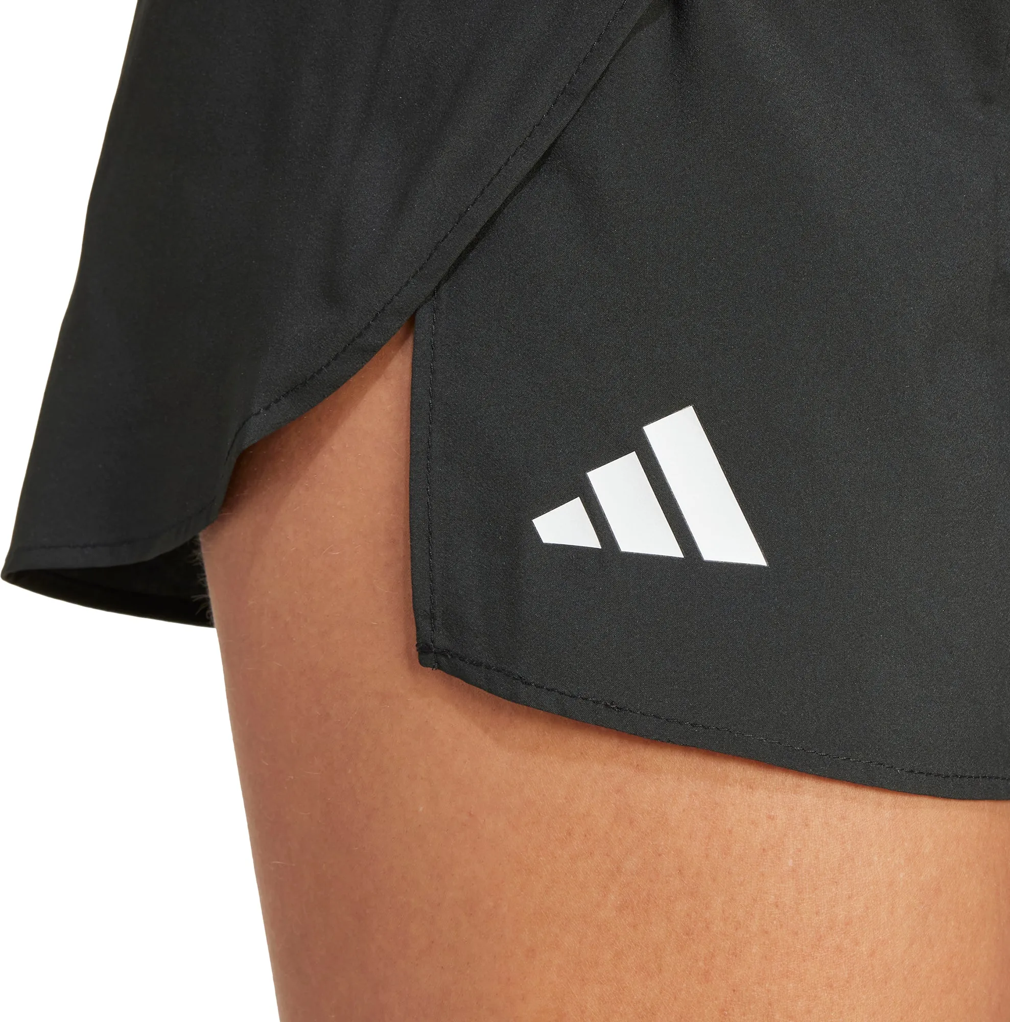 date night look Non Slip Inner Grip adidas Adizero Essentials Womens Split Running Shorts - Black