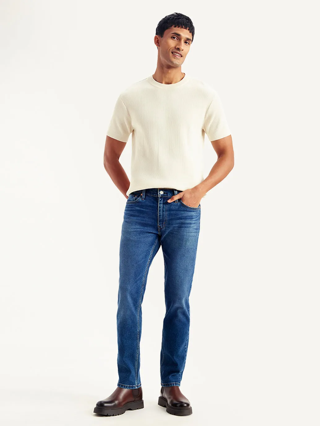 Suitable Outfit Sustainable Dye Methods Men's 511 Blue Slim Fit Mid Rise Jeans