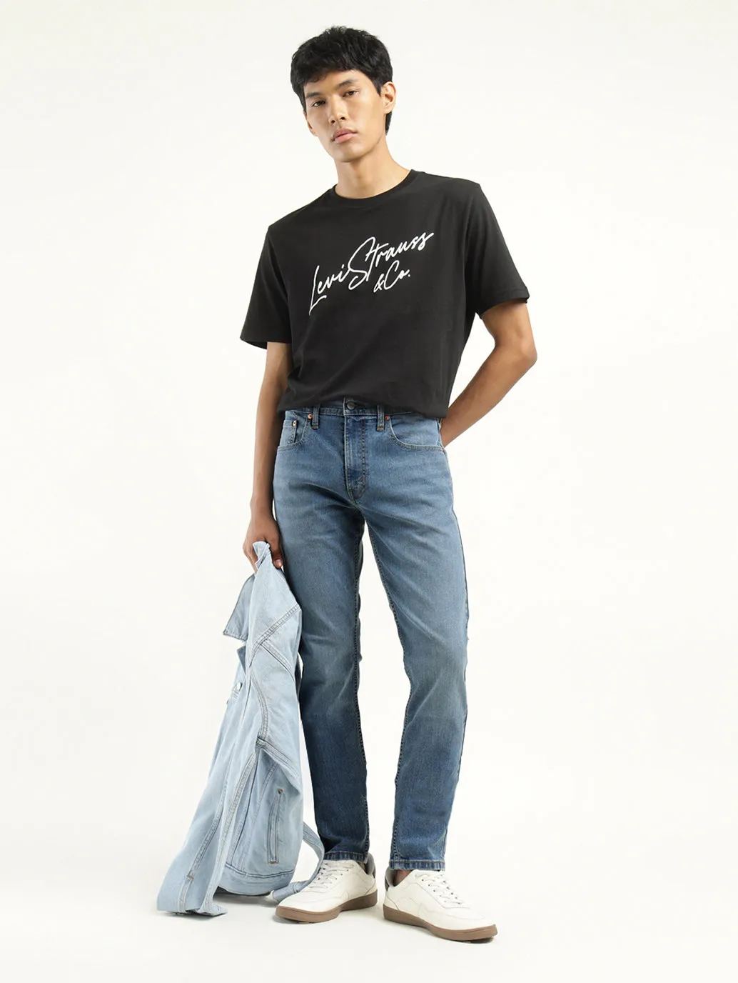Men's 512 Indigo Slim Tapered Fit Mid Rise Jeans Fashion Piece Bold Traveler Gear