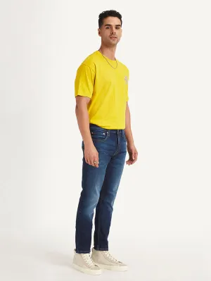 Weekend Warrior Adult Fashion Gym Ready Men's 512 Navy Blue Slim Tapered Fit Mid Rise Jeans