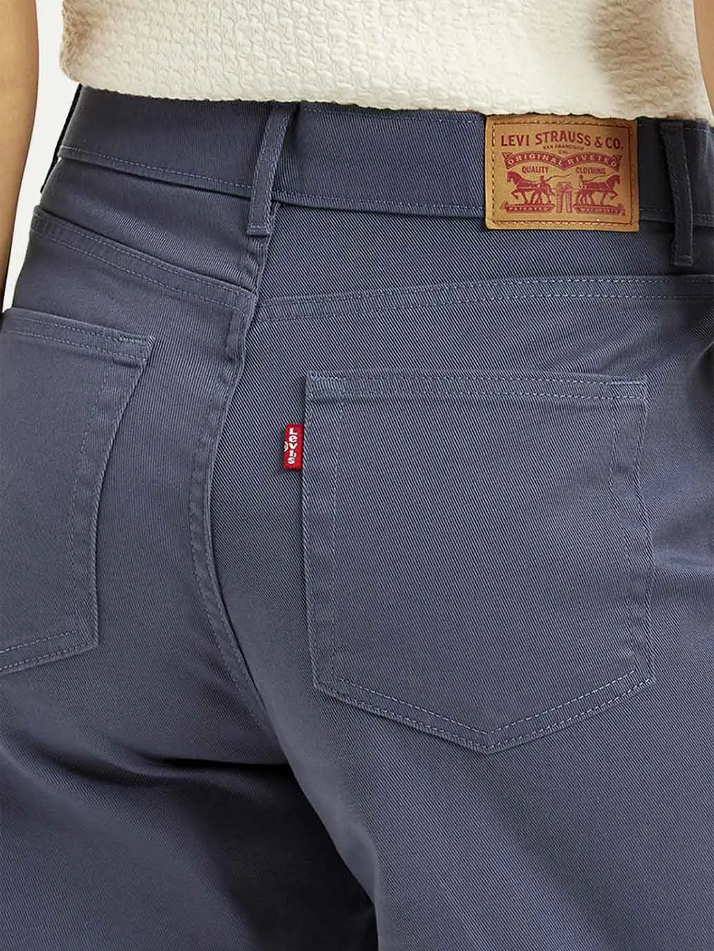 Functional Outfit Outerwear Friendly Women's Navy Blue Vintage Chino Wideleg Fit High Rise Jeans
