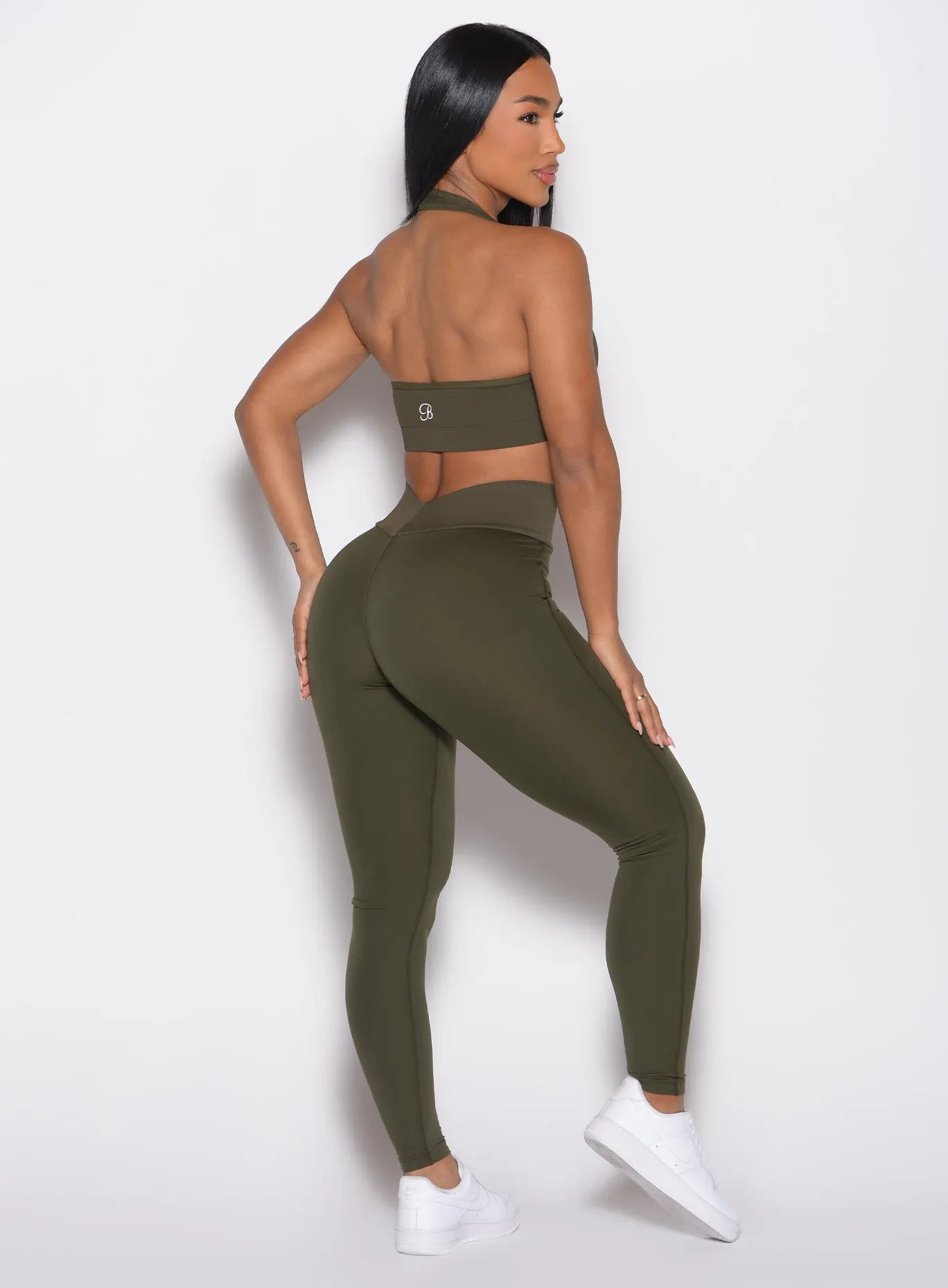 For Kids Rib Knit Travel Ease Figure Butt Lift Leggings
