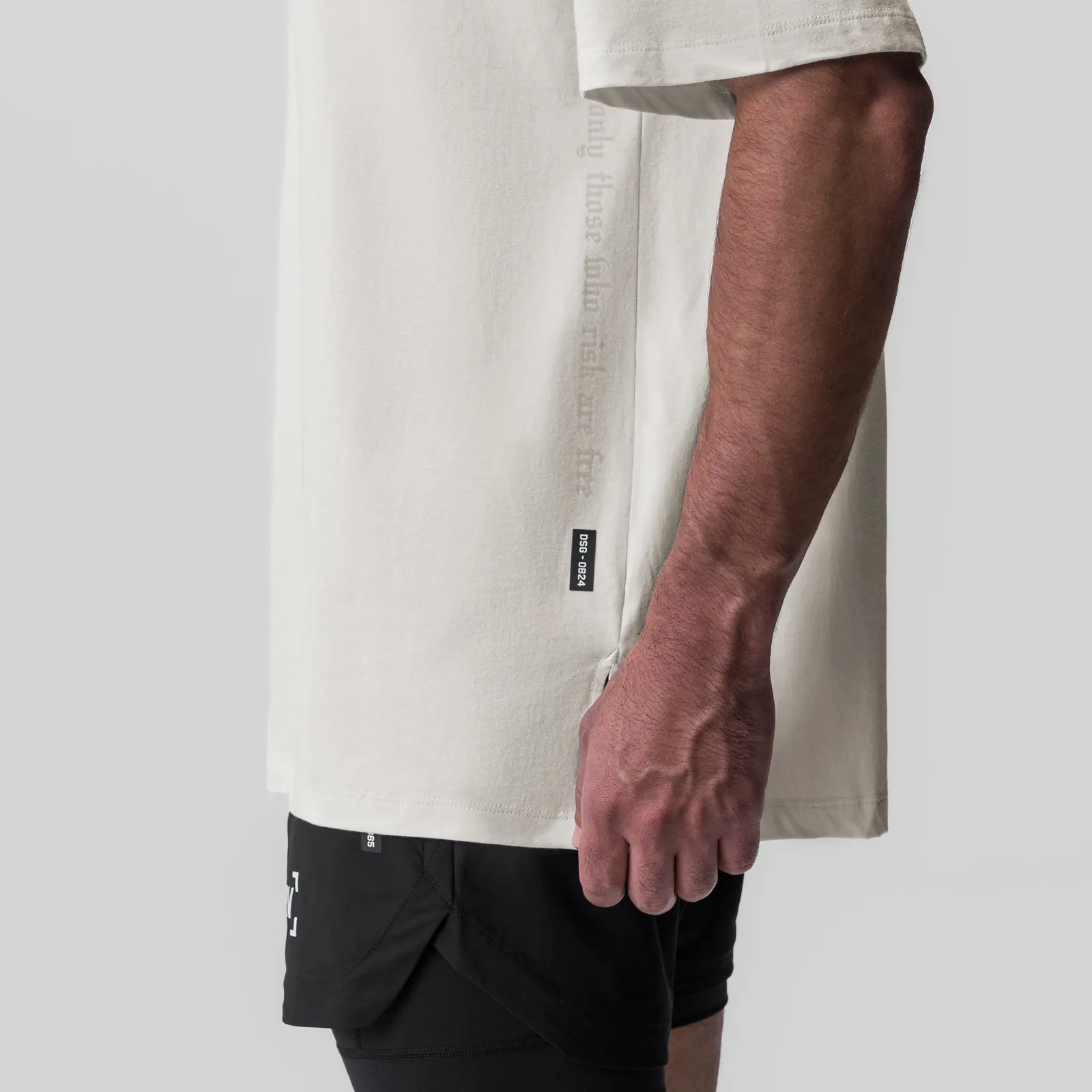 0824. Supima? Oversized Tee - Ivory Cream Chic Style Complementary Colors