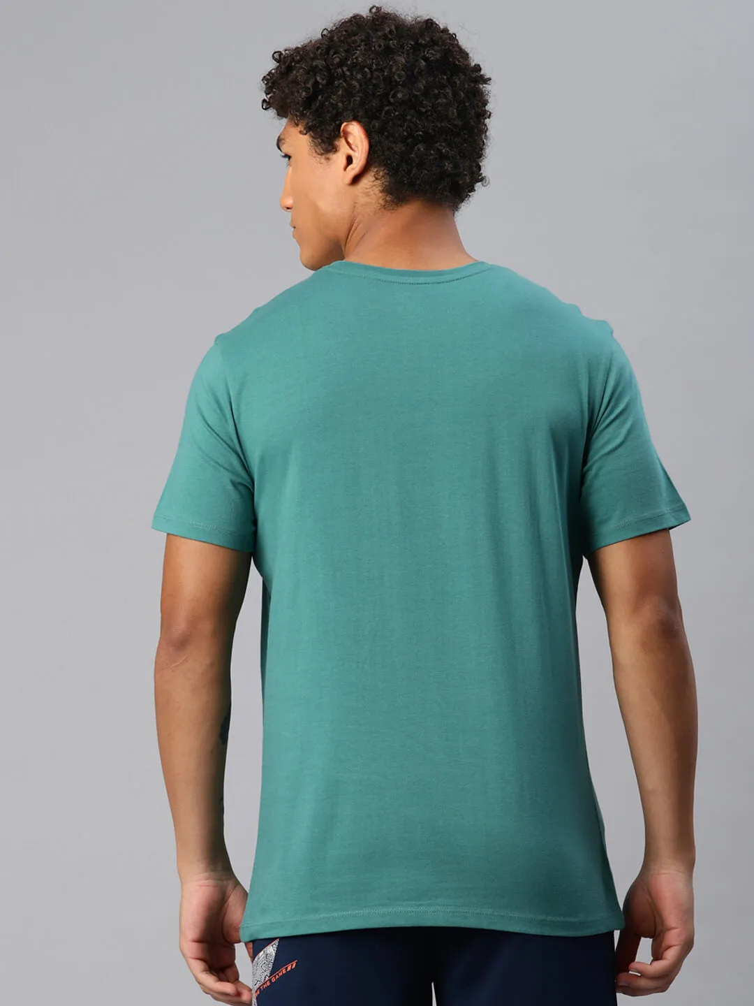 DoubleLayered Collar Alcis Men Typography Printed T-shirt