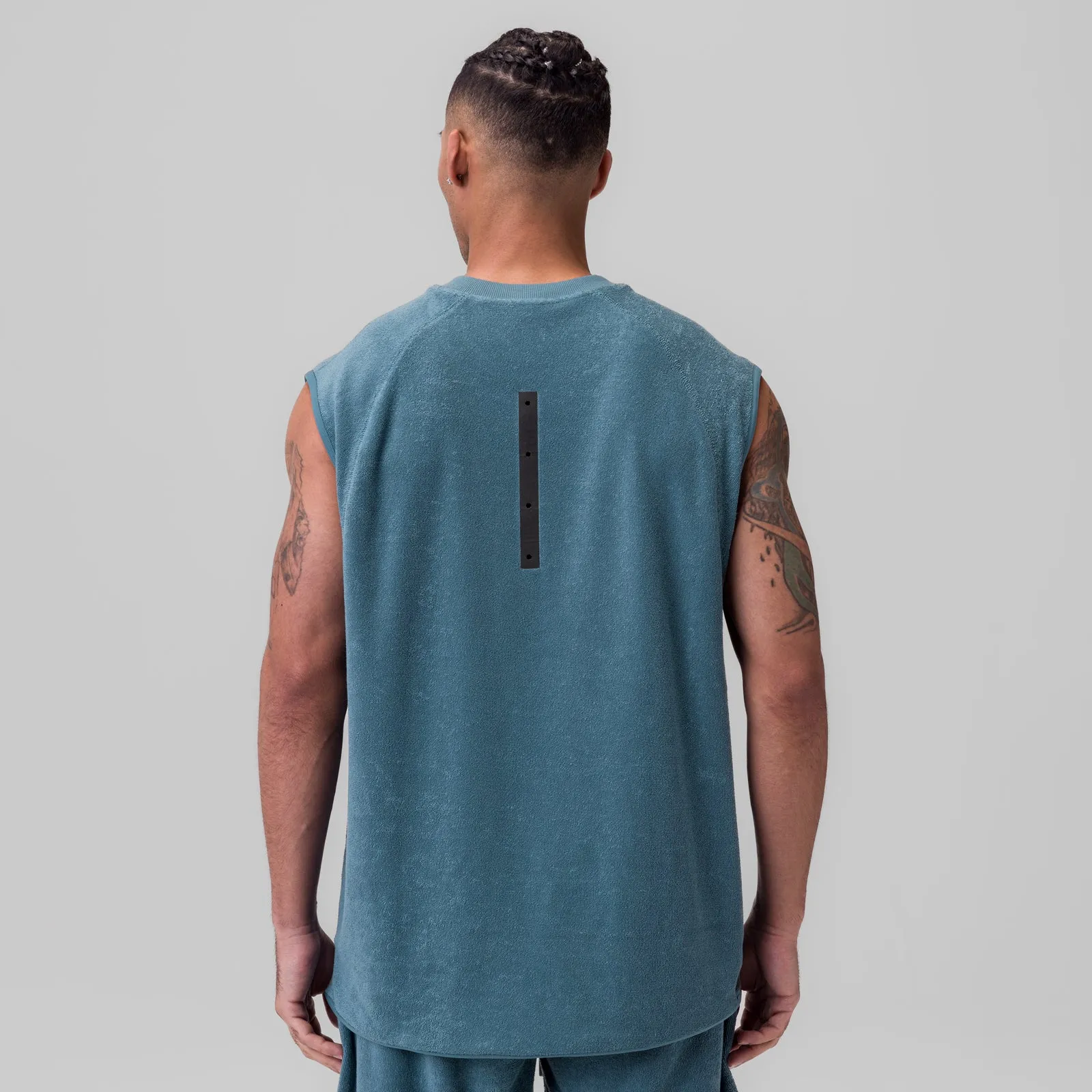 1092. Towel Terry Cutoff - Storm Double Layered Collar Stretch Fit Comfort
