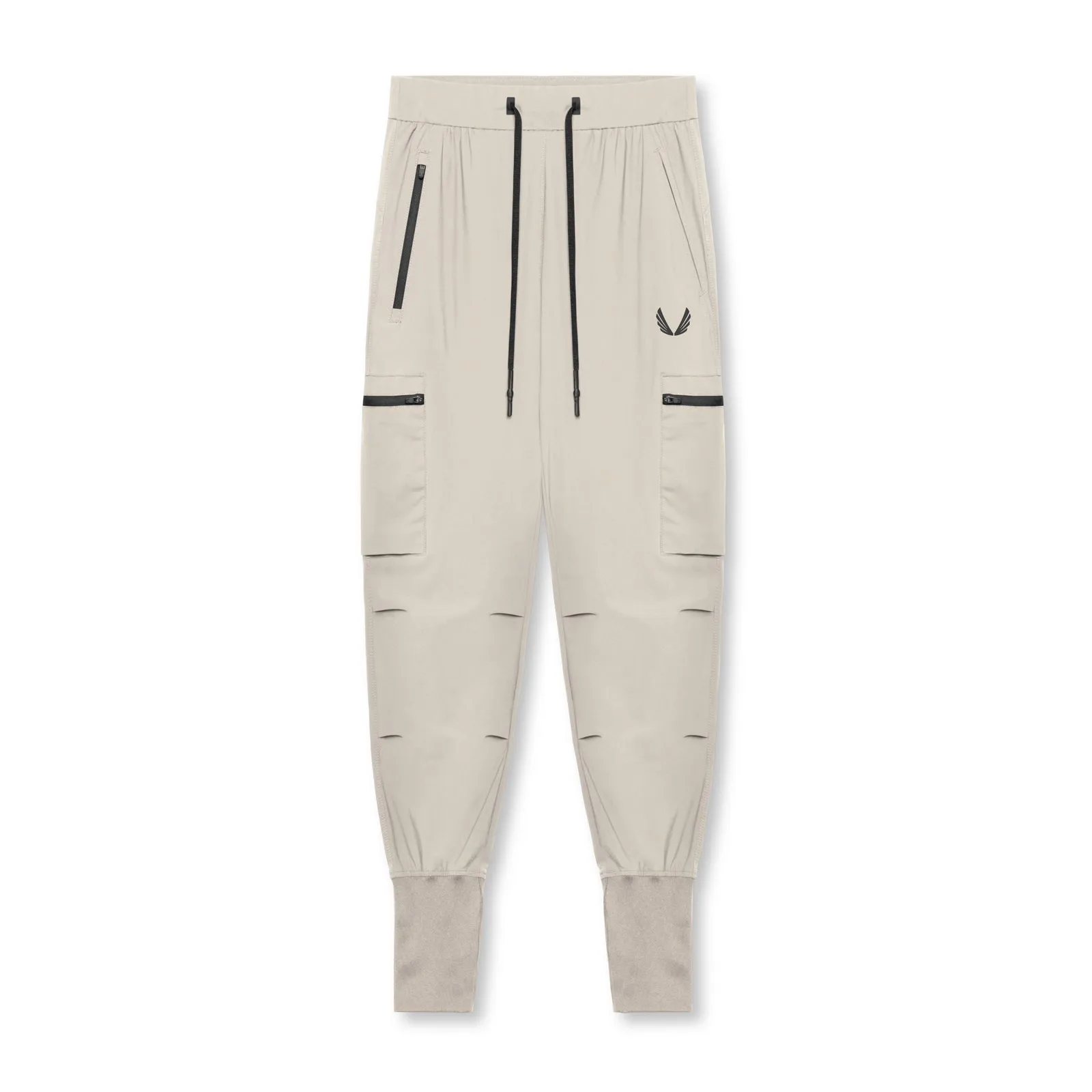 Recyclable Fabric Blend 0827. Tetra-Lite? Inlay Pocket High Rib Jogger - Sand Smoke