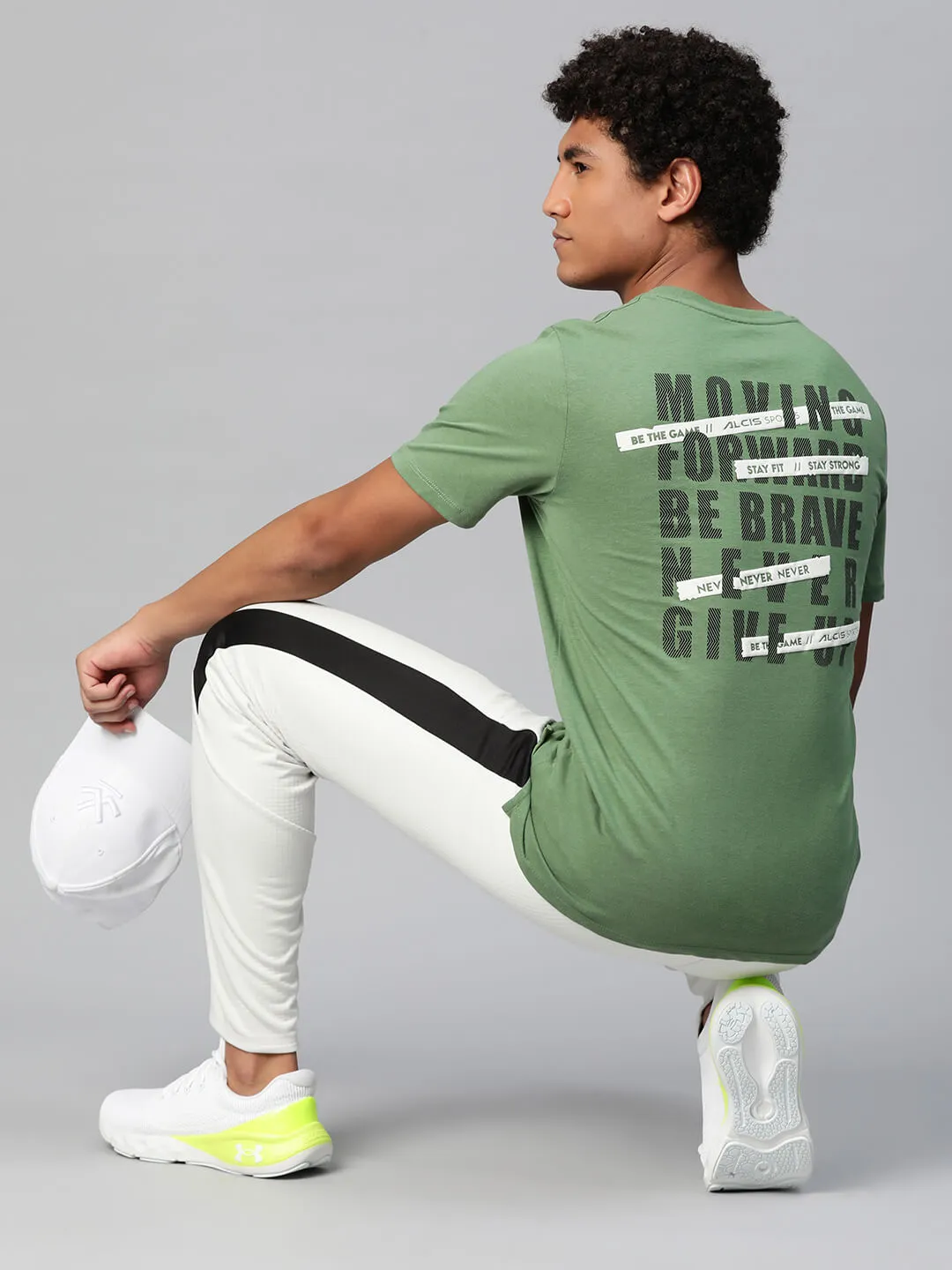 Alcis Men Typography Printed T-shirt Ocean Fit