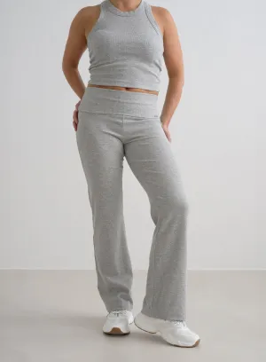 EcoFriendlyDye Grey Melange Ease Ribbed Petite Pants