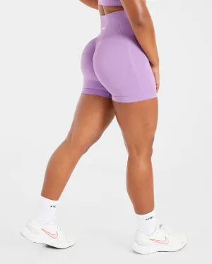 Anti Odor Stretch Fit Summer Staples Empower Seamless Shorts - Purple